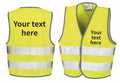 Children's Personalised Text Hi-Vis Waistcoat Reflective Safety Vest