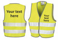 Children's Personalised Text Hi-Vis Waistcoat Reflective Safety Vest
