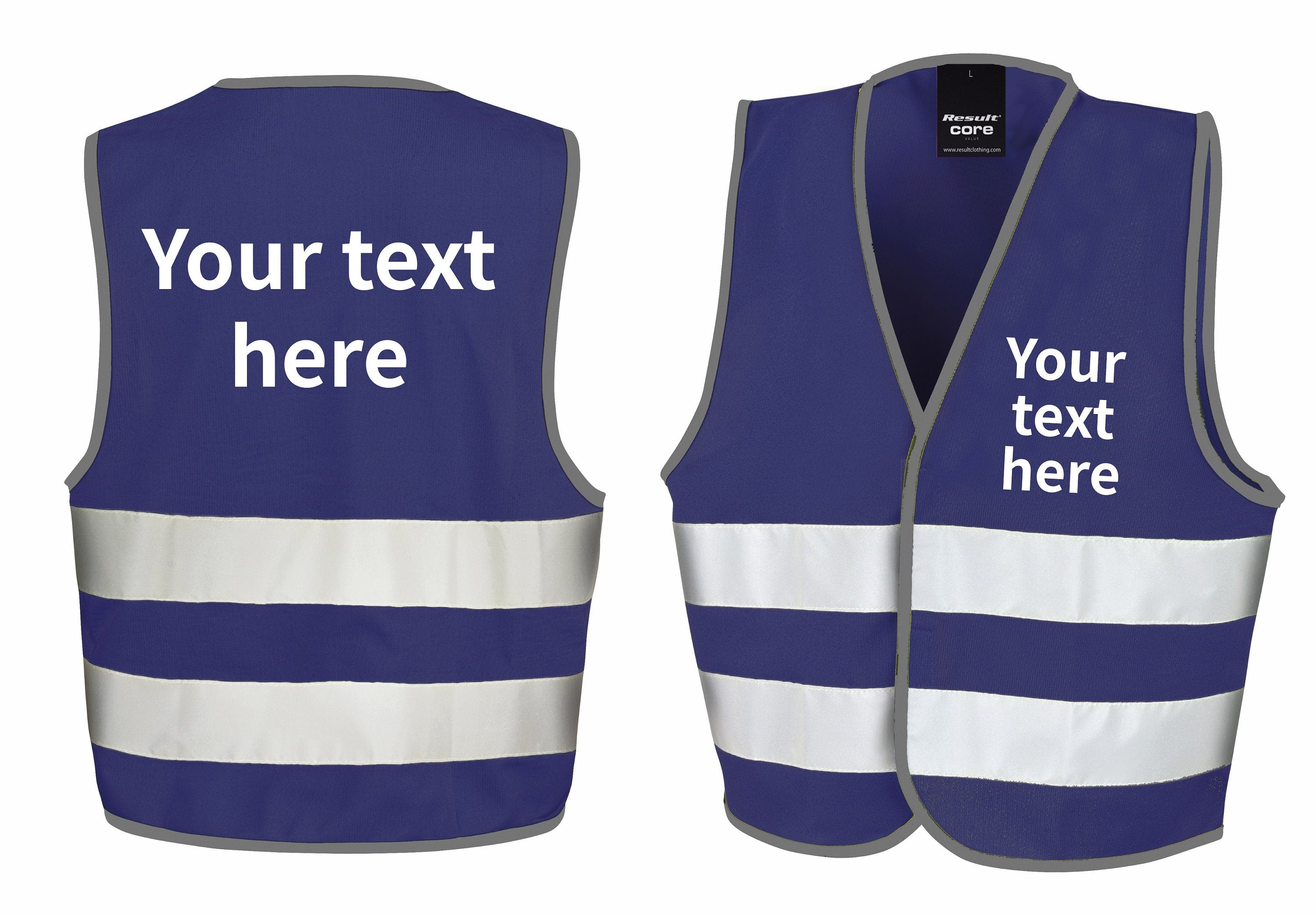Children's Personalised Text Hi-Vis Waistcoat Reflective Safety Vest