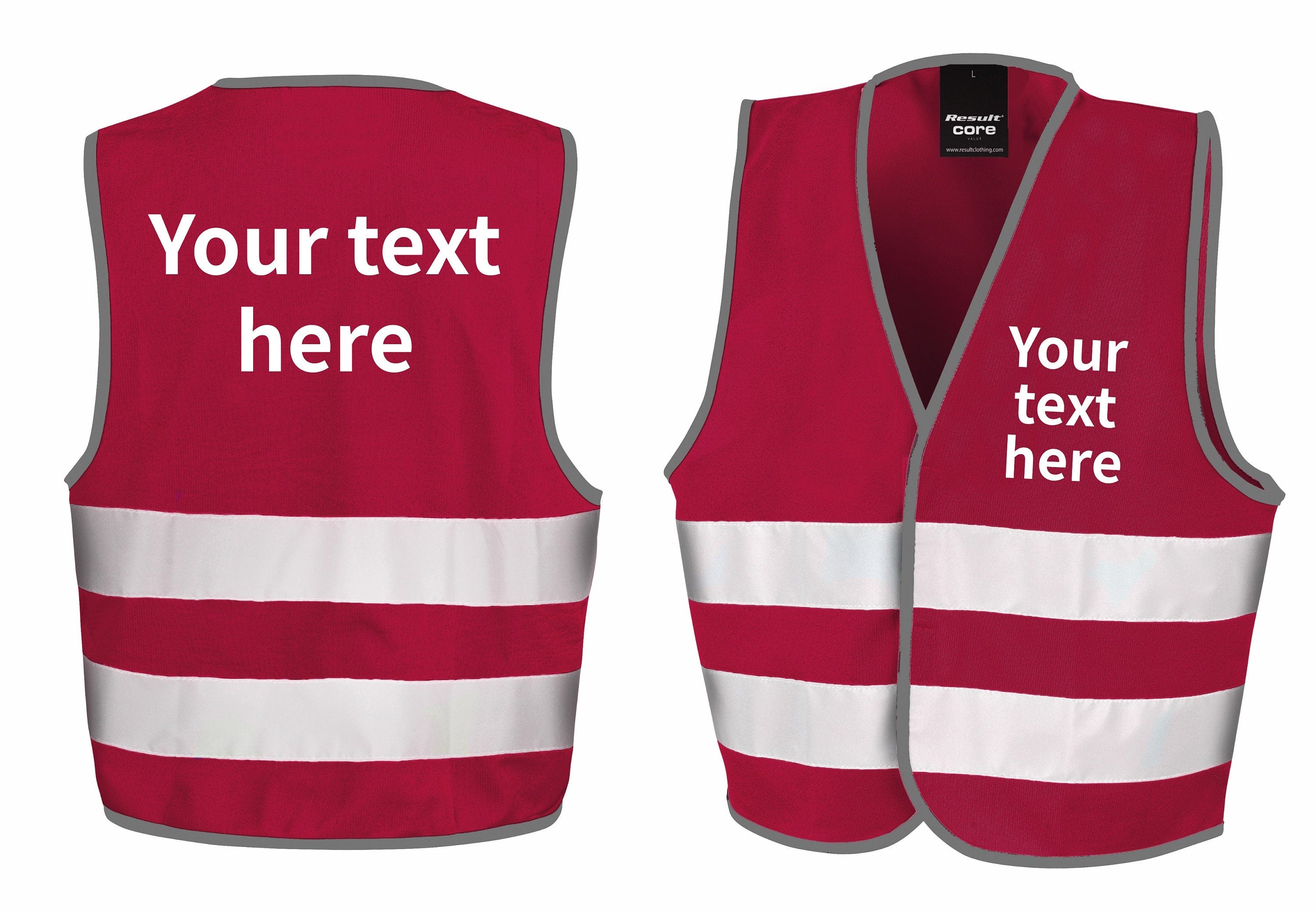 Children's Personalised Text Hi-Vis Waistcoat Reflective Safety Vest