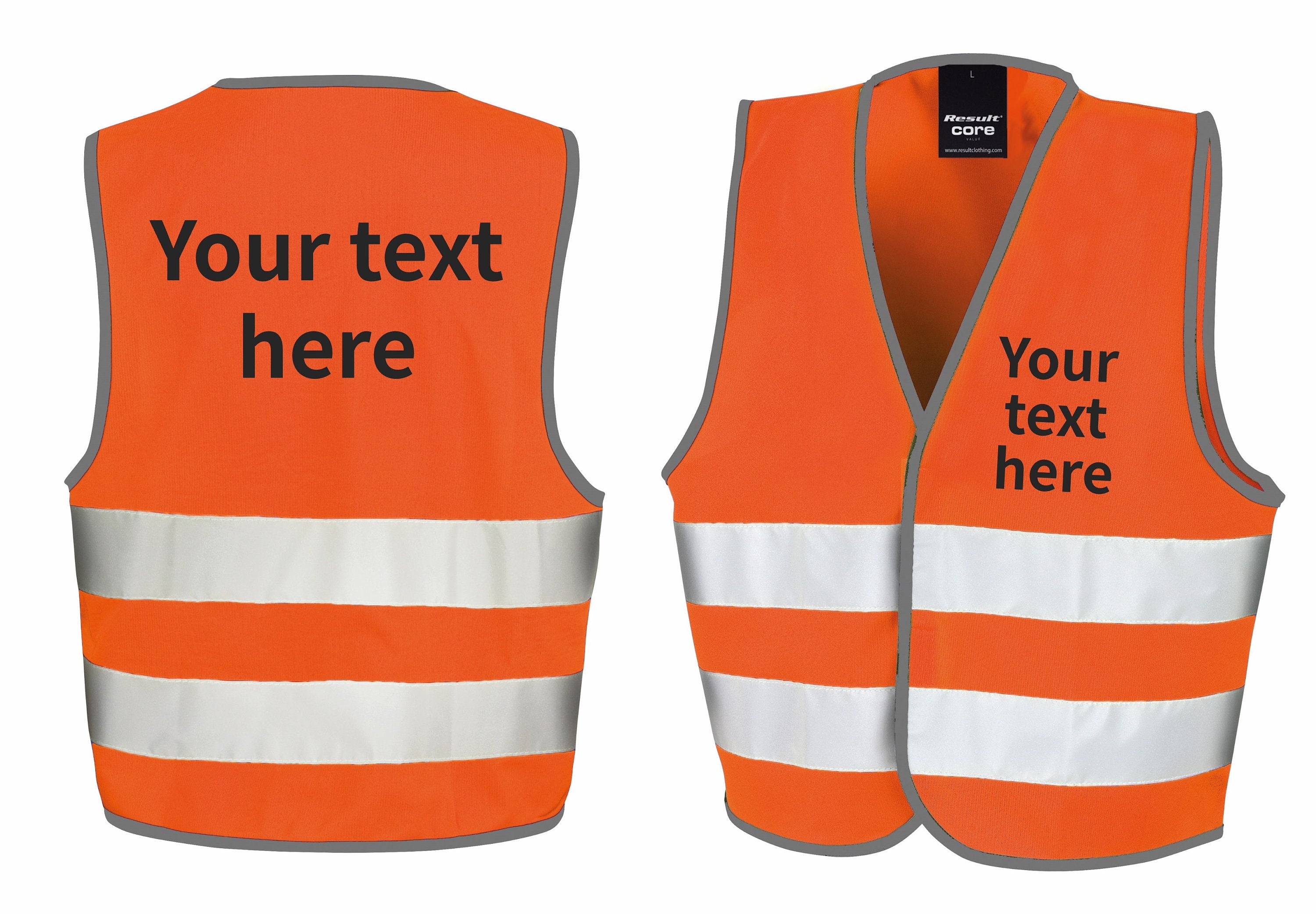 Children's Personalised Text Hi-Vis Waistcoat Reflective Safety Vest