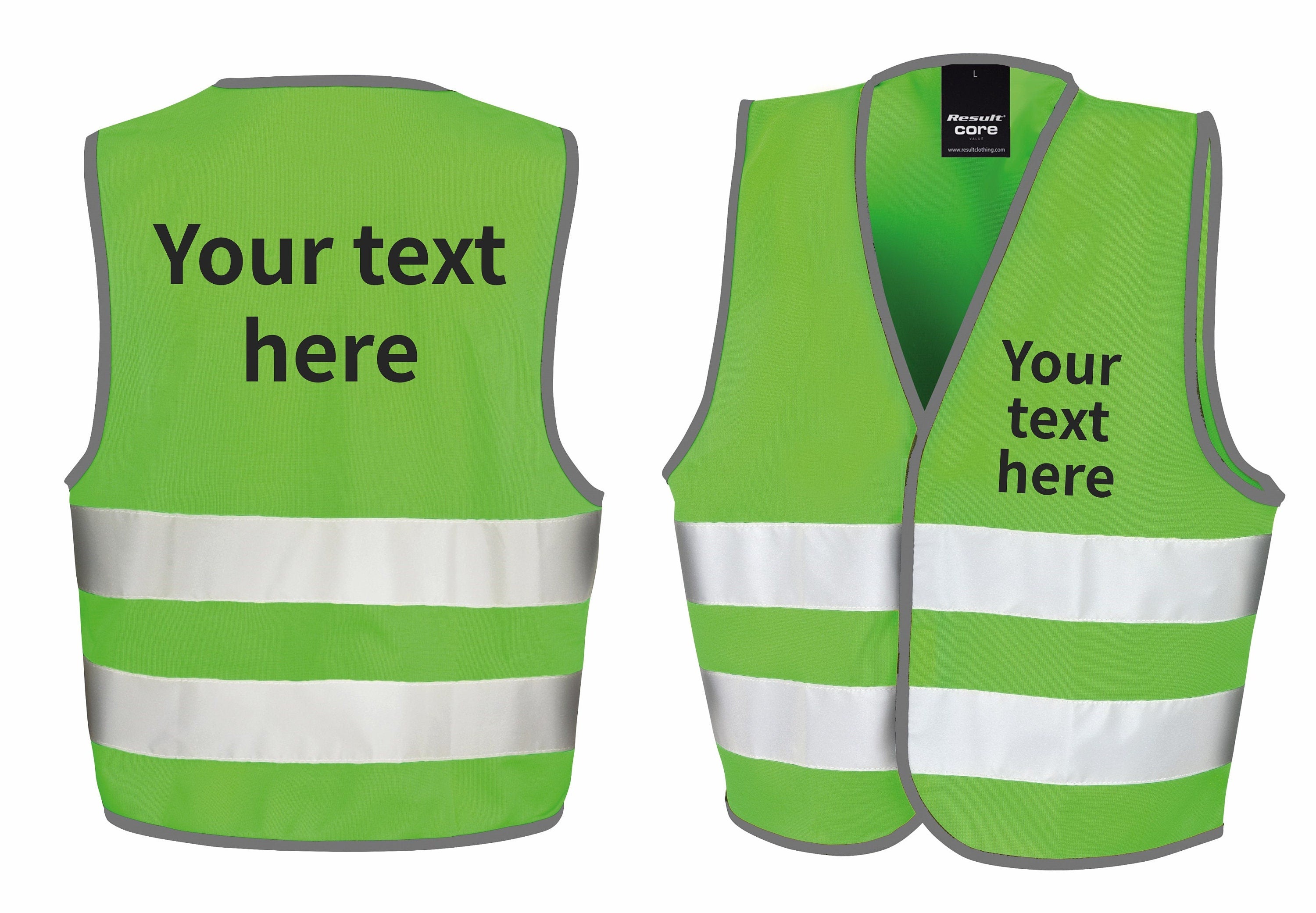 Children's Personalised Text Hi-Vis Waistcoat Reflective Safety Vest