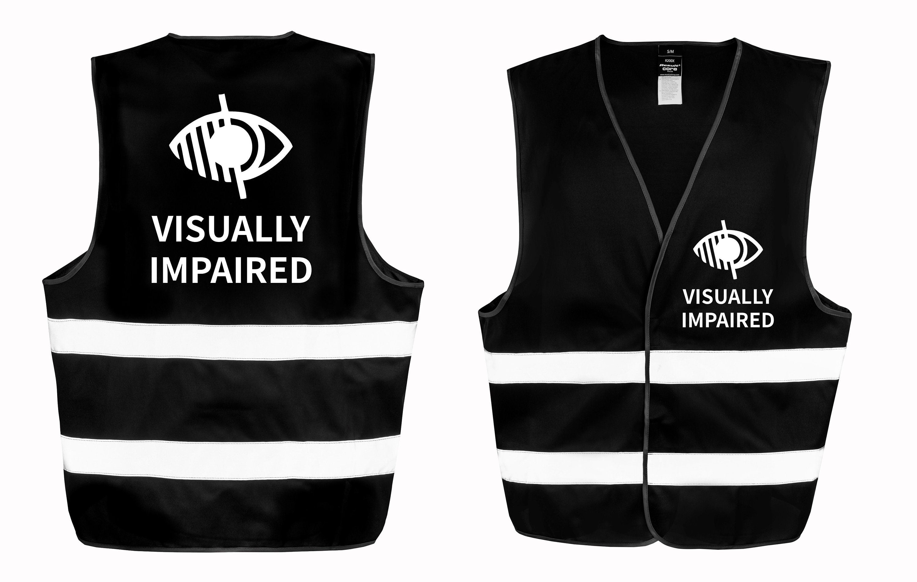Visually Impaired Hi-Vis Waistcoat Reflective Safety Vest
