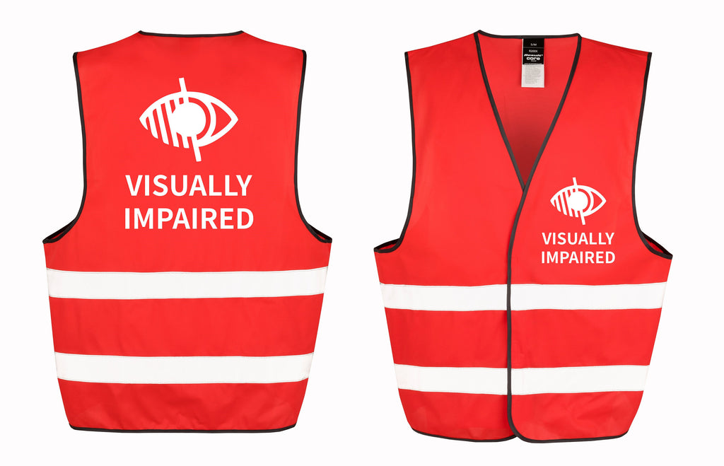 Visually Impaired Hi-Vis Waistcoat Reflective Safety Vest