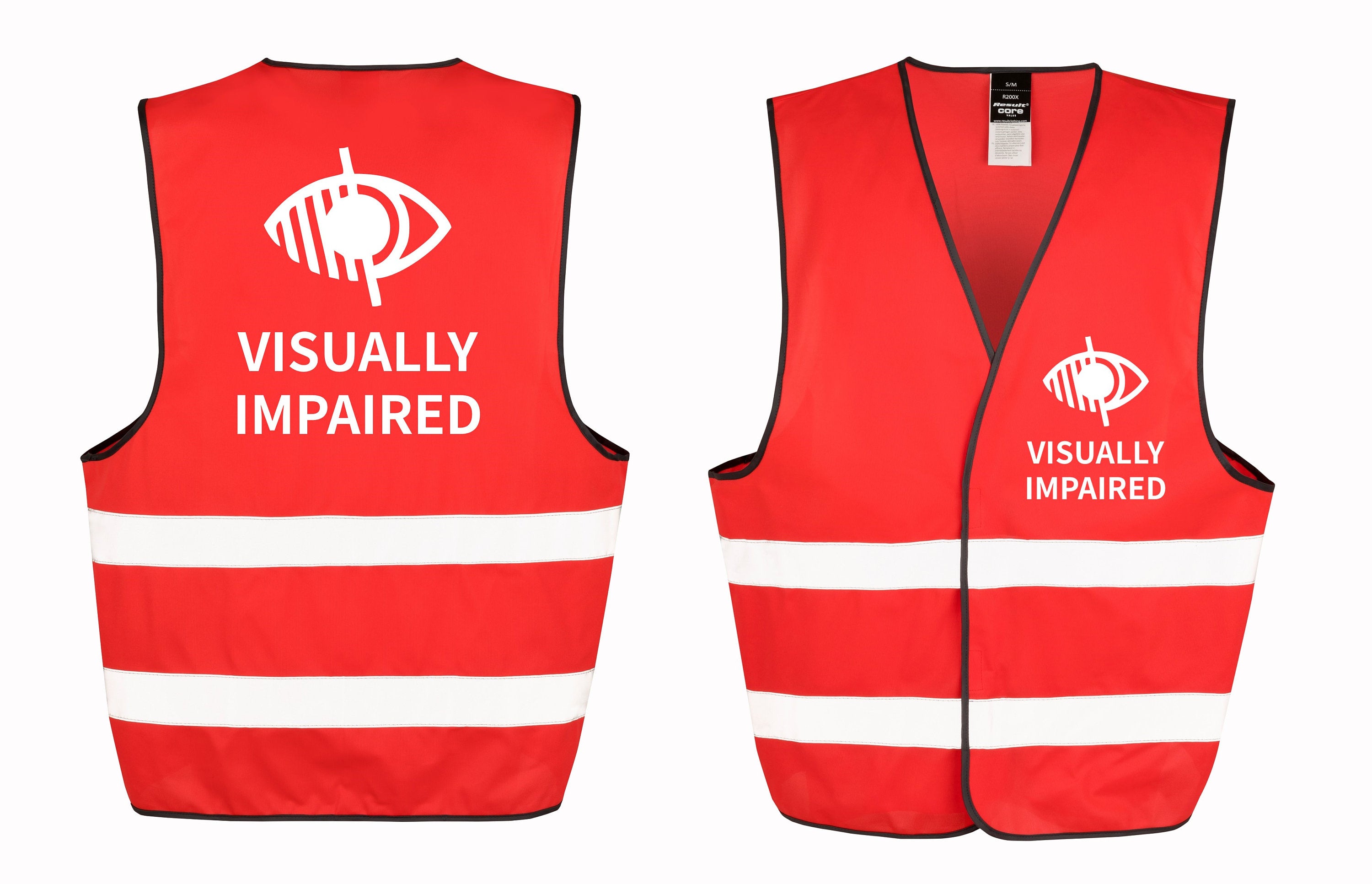 Visually Impaired Hi-Vis Waistcoat Reflective Safety Vest