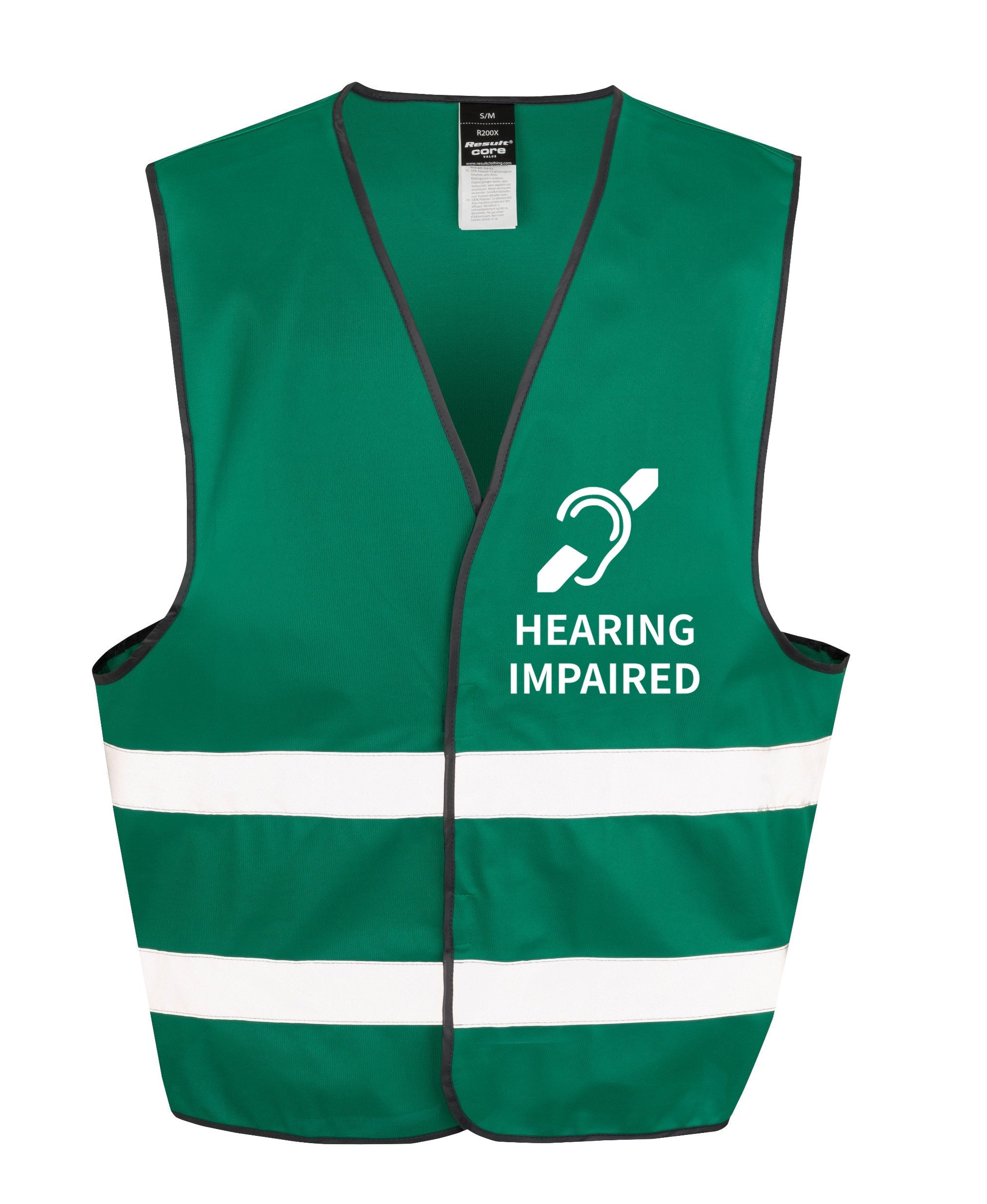 Hearing Impaired Hi-Vis Waistcoat Reflective Safety Vest