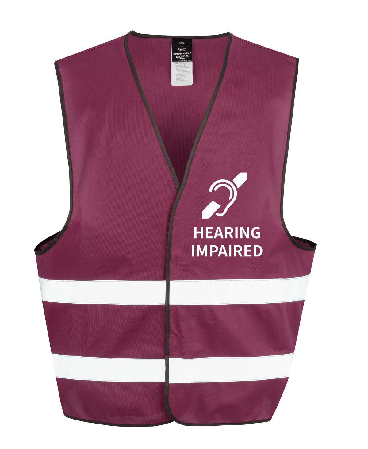 Hearing Impaired Hi-Vis Waistcoat Reflective Safety Vest