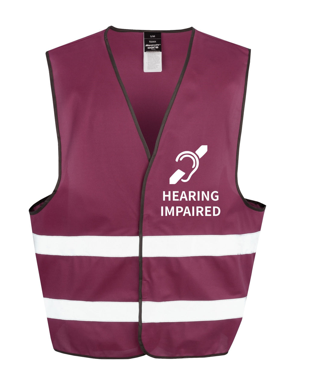 Hearing Impaired Hi-Vis Waistcoat Reflective Safety Vest