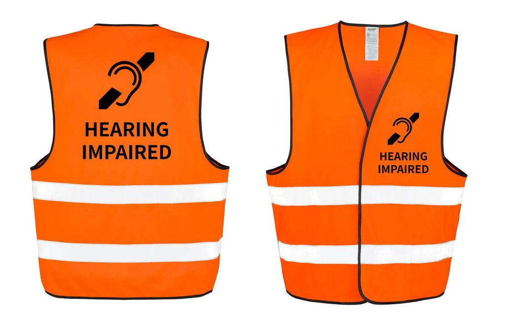 Hearing Impaired Hi-Vis Waistcoat Reflective Safety Vest