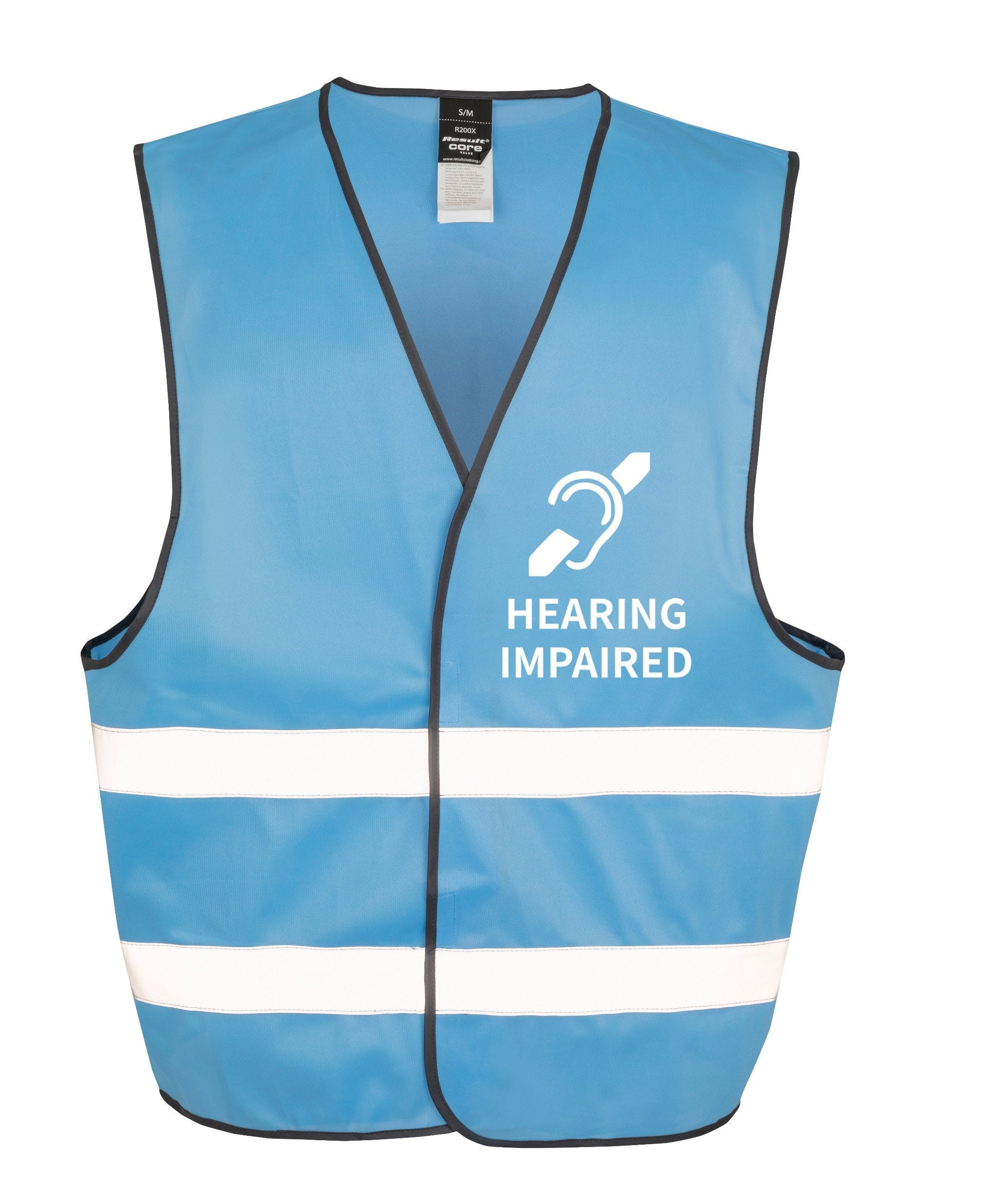 Hearing Impaired Hi-Vis Waistcoat Reflective Safety Vest