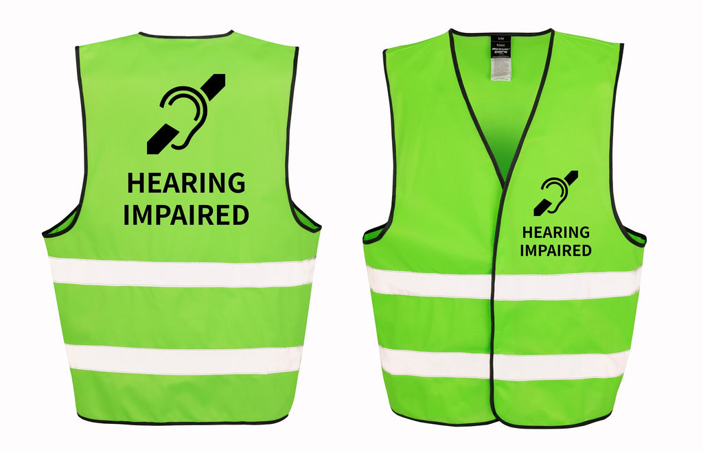 Hearing Impaired Hi-Vis Waistcoat Reflective Safety Vest