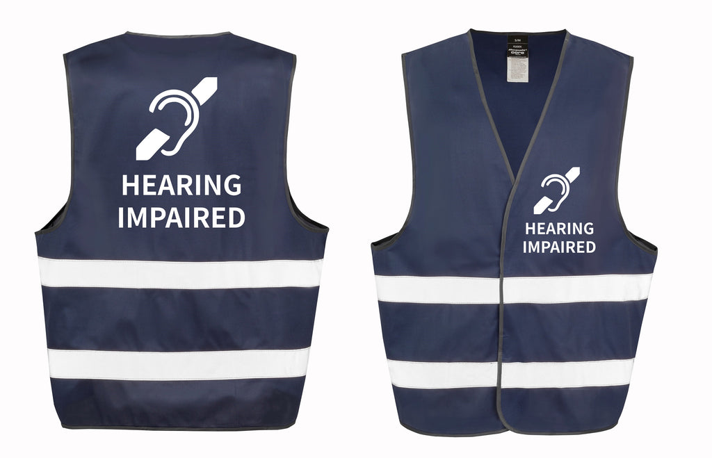 Hearing Impaired Hi-Vis Waistcoat Reflective Safety Vest