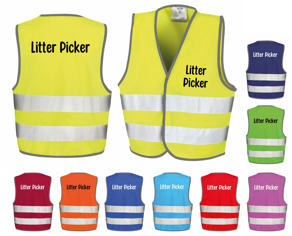 Litter Picker Kids Hi-Vis Waistcoat Reflective Safety Vest