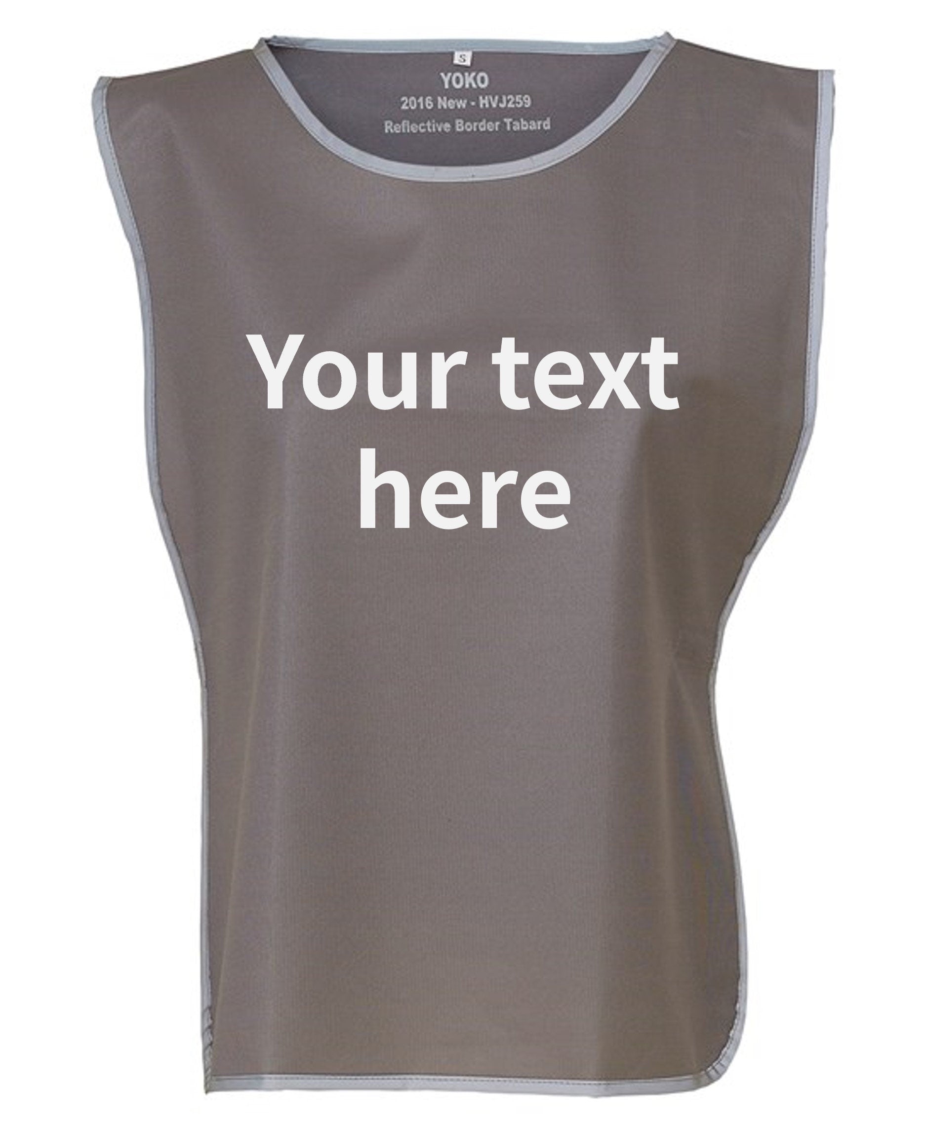 Kids & Adults Personalised Text Hi-Vis Tabard Reflective Sports Team Waistcoat Safety Vest