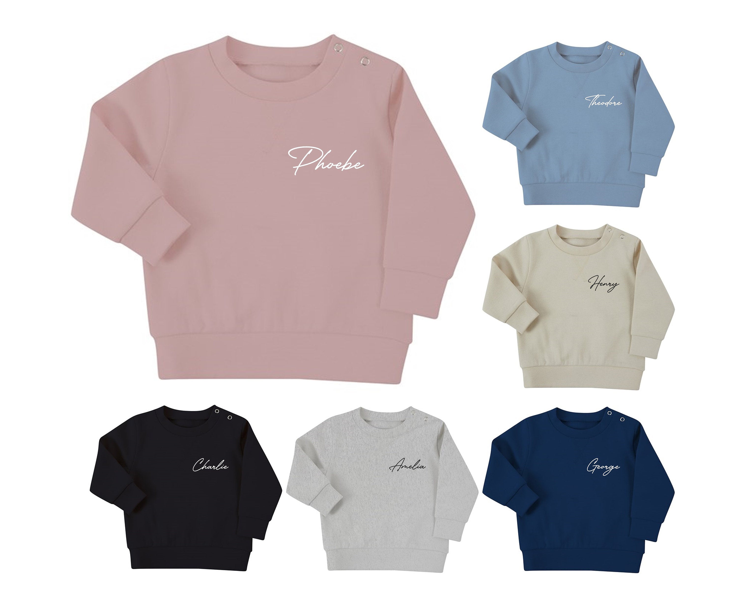 Personalised Name Baby & Toddler Sustainable Sweatshirt