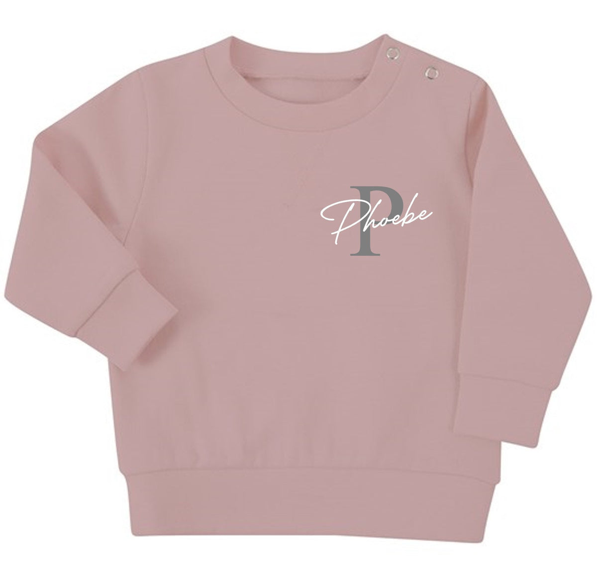 Personalised Name Initial Baby & Toddler Sustainable Sweatshirt