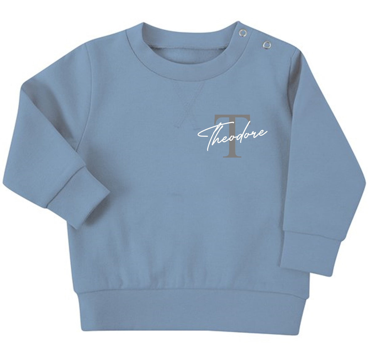 Personalised Name Initial Baby & Toddler Sustainable Sweatshirt