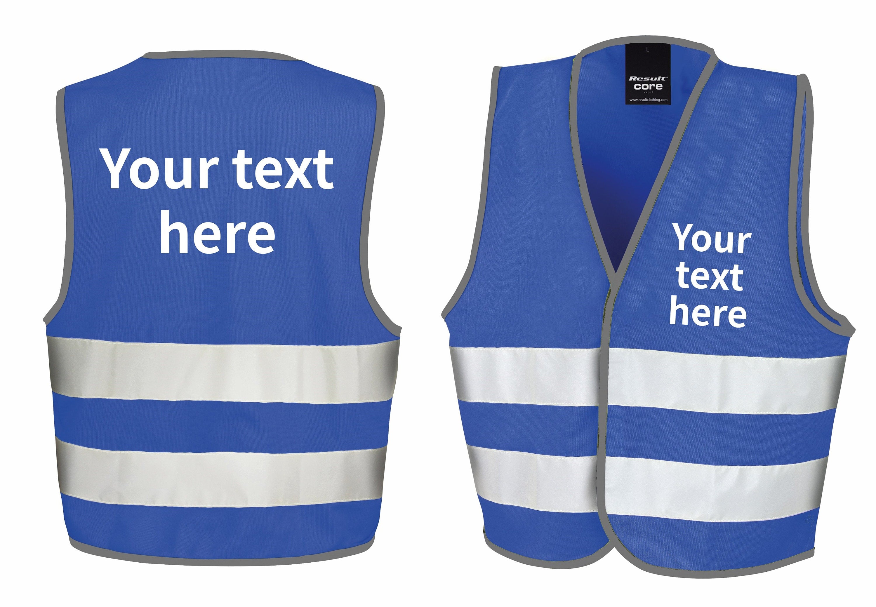 Children's Personalised Text Hi-Vis Waistcoat Reflective Safety Vest