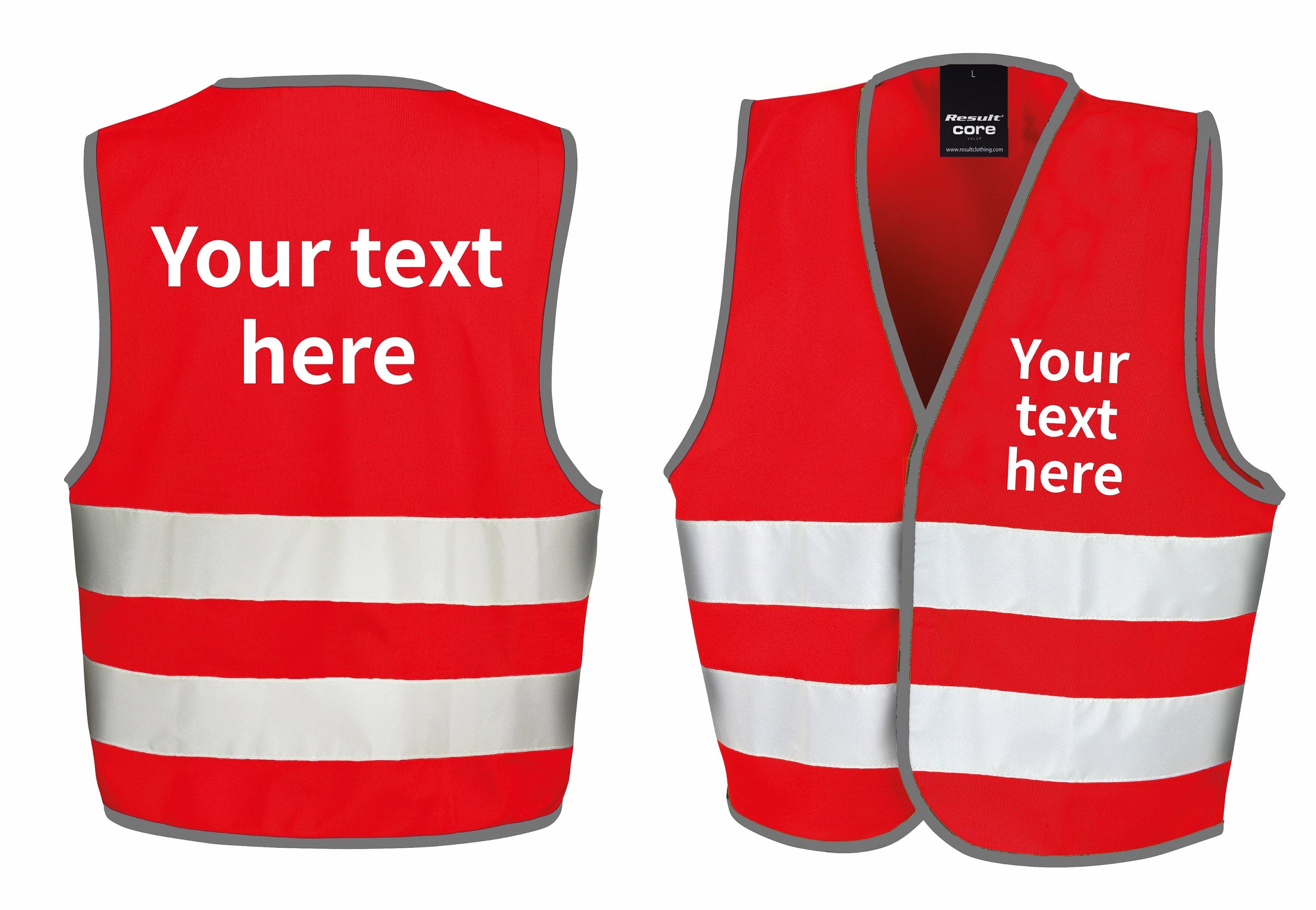 Children's Personalised Text Hi-Vis Waistcoat Reflective Safety Vest