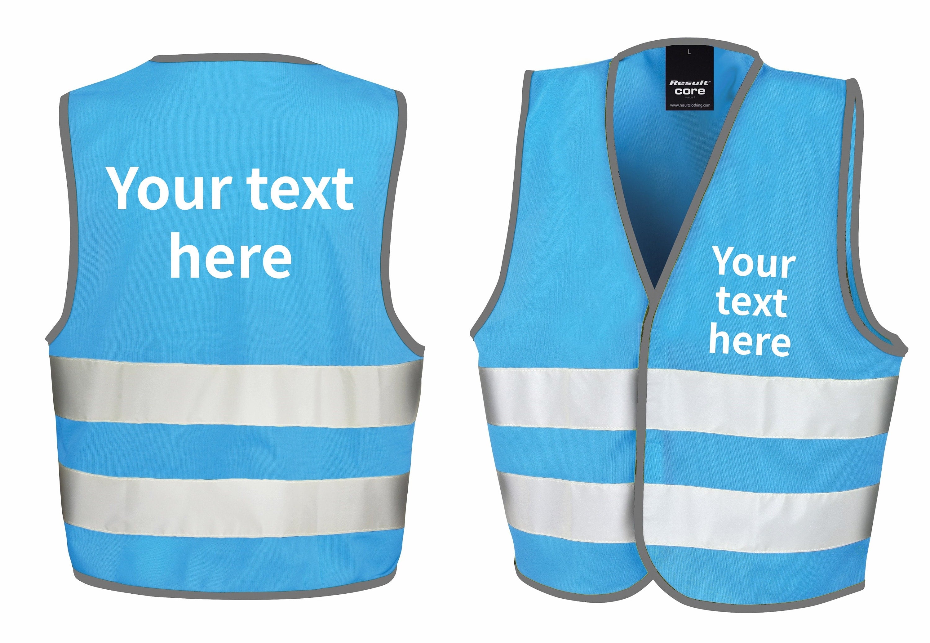 Children's Personalised Text Hi-Vis Waistcoat Reflective Safety Vest