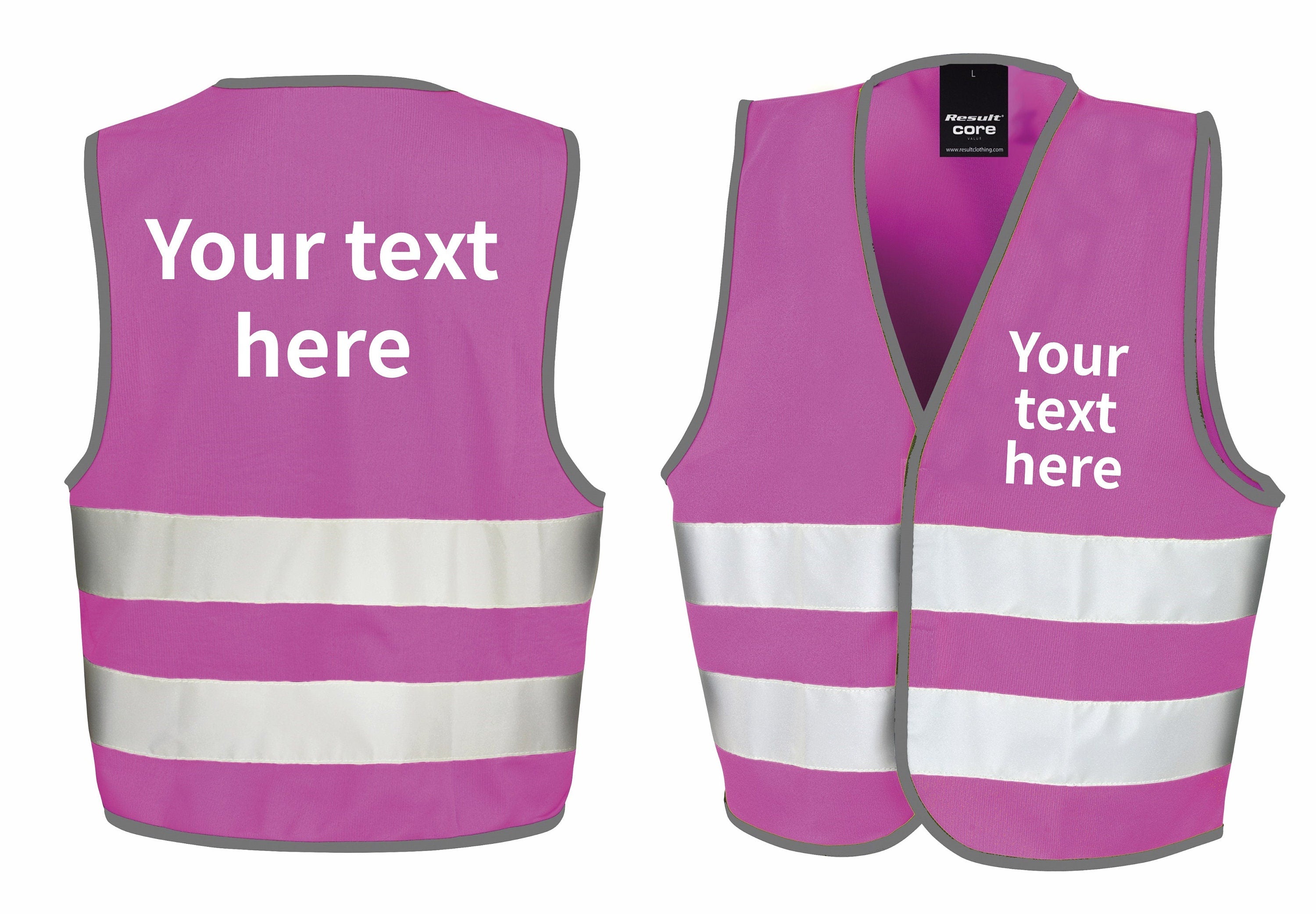 Children's Personalised Text Hi-Vis Waistcoat Reflective Safety Vest