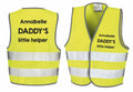 Children's Personalised Text Little Helper Hi-Vis Waistcoat Reflective Safety Vest