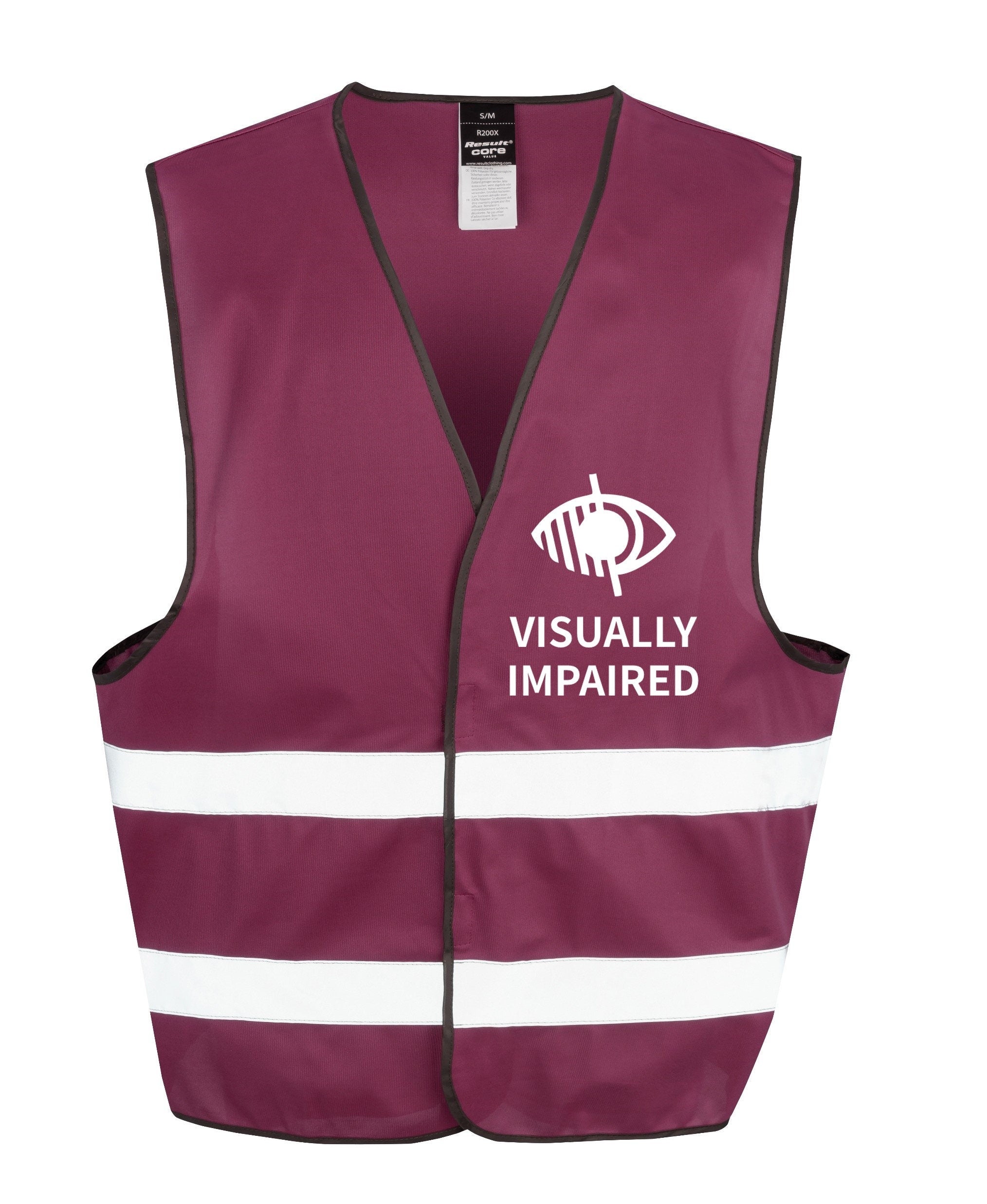 Visually Impaired Hi-Vis Waistcoat Reflective Safety Vest