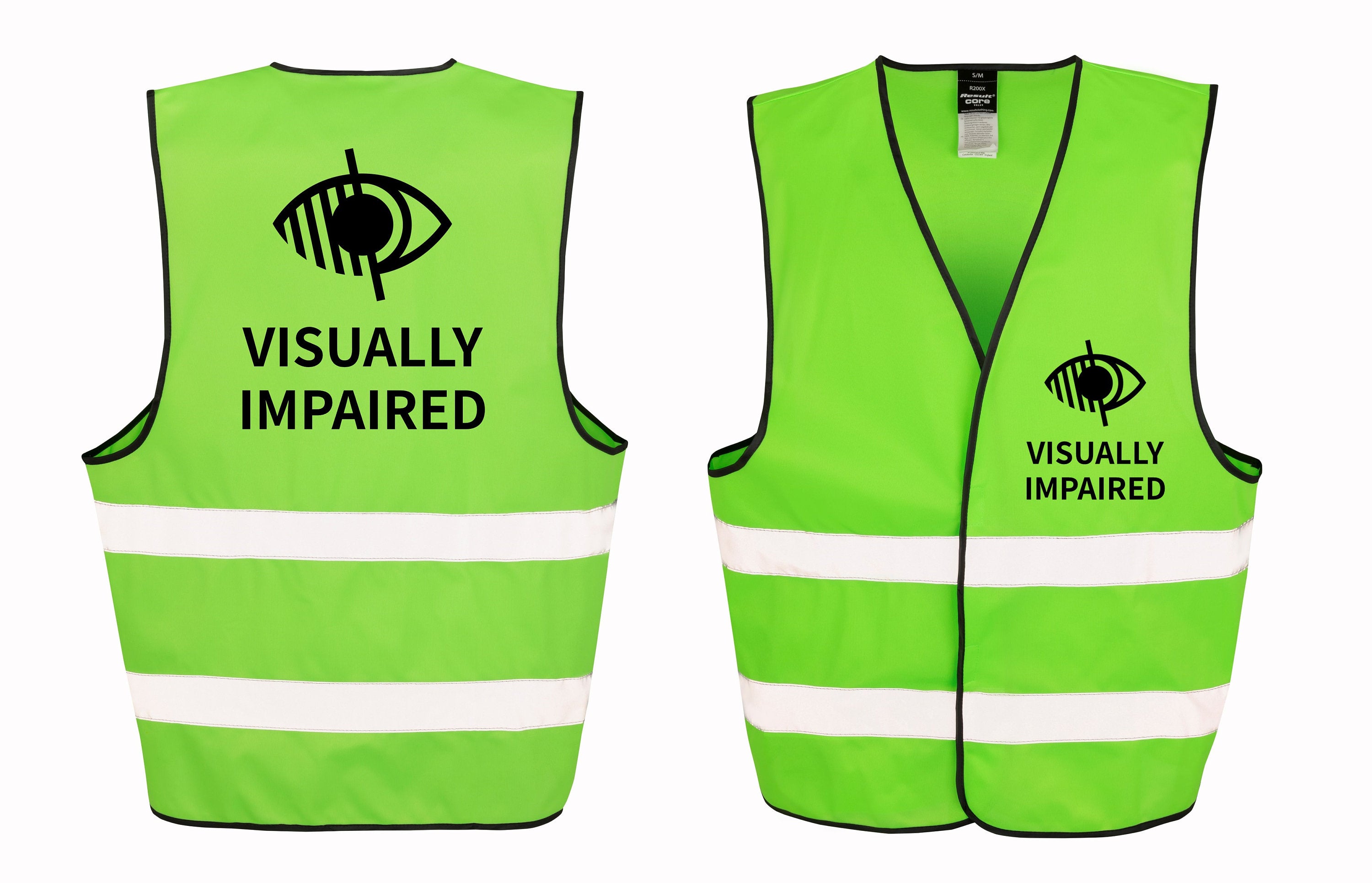 Visually Impaired Hi-Vis Waistcoat Reflective Safety Vest