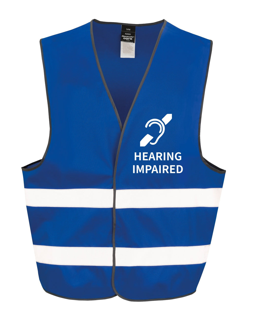 Hearing Impaired Hi-Vis Waistcoat Reflective Safety Vest