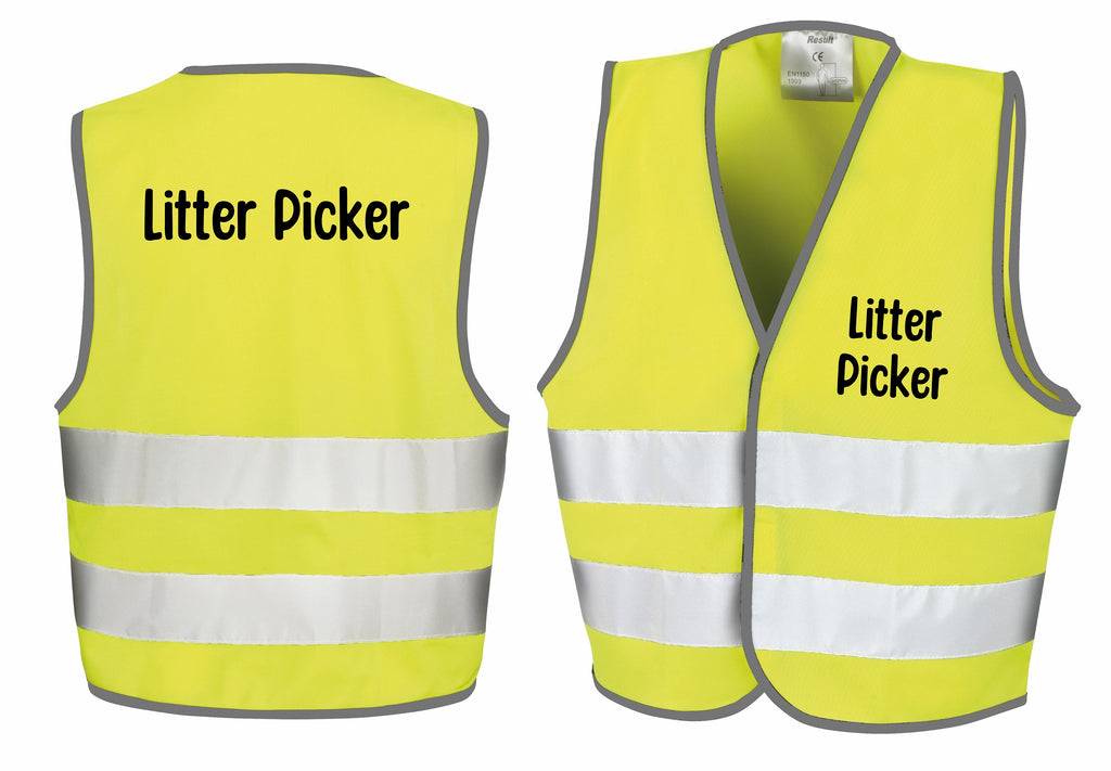 Litter Picker Kids Hi-Vis Waistcoat Reflective Safety Vest