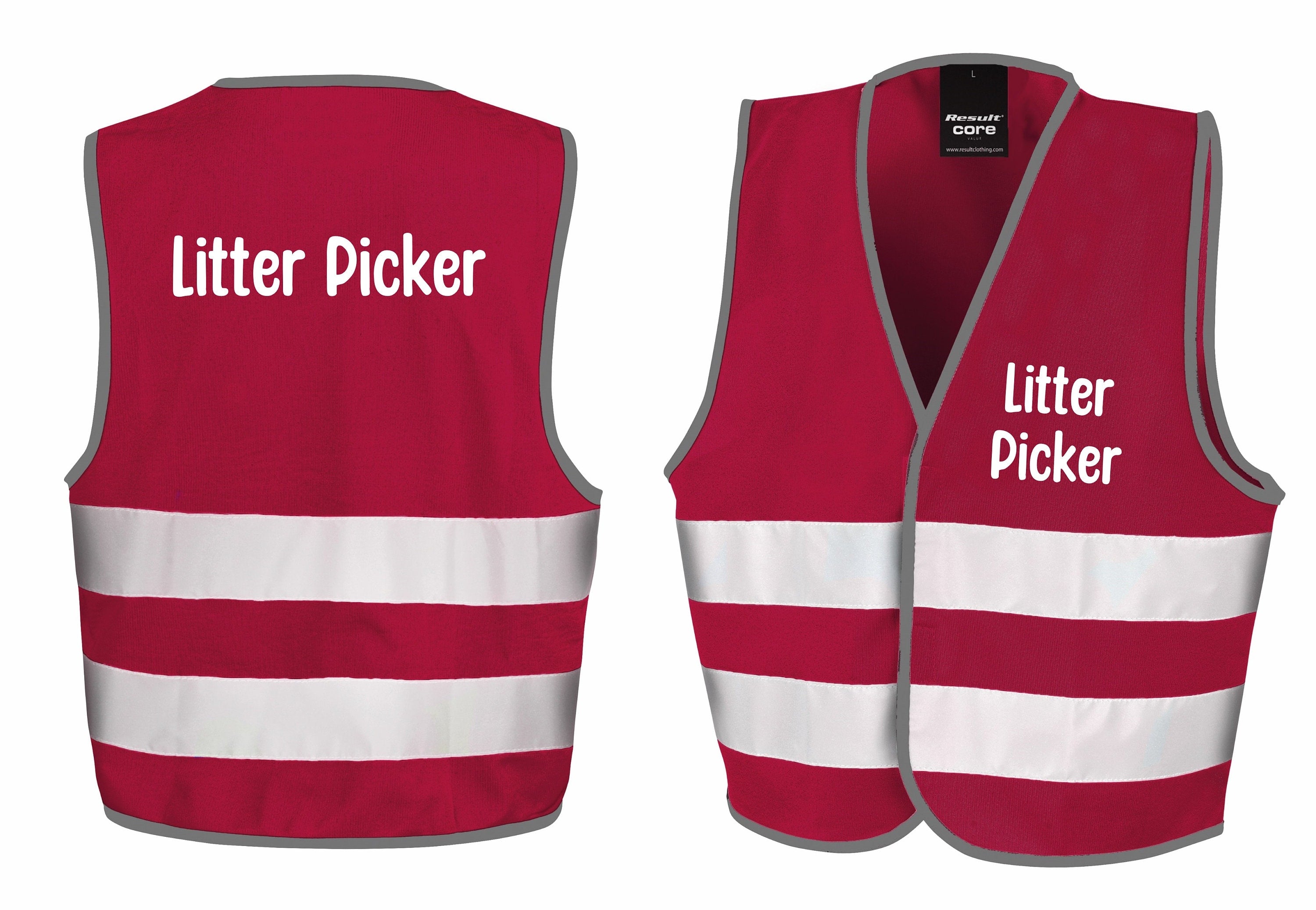 Litter Picker Kids Hi-Vis Waistcoat Reflective Safety Vest