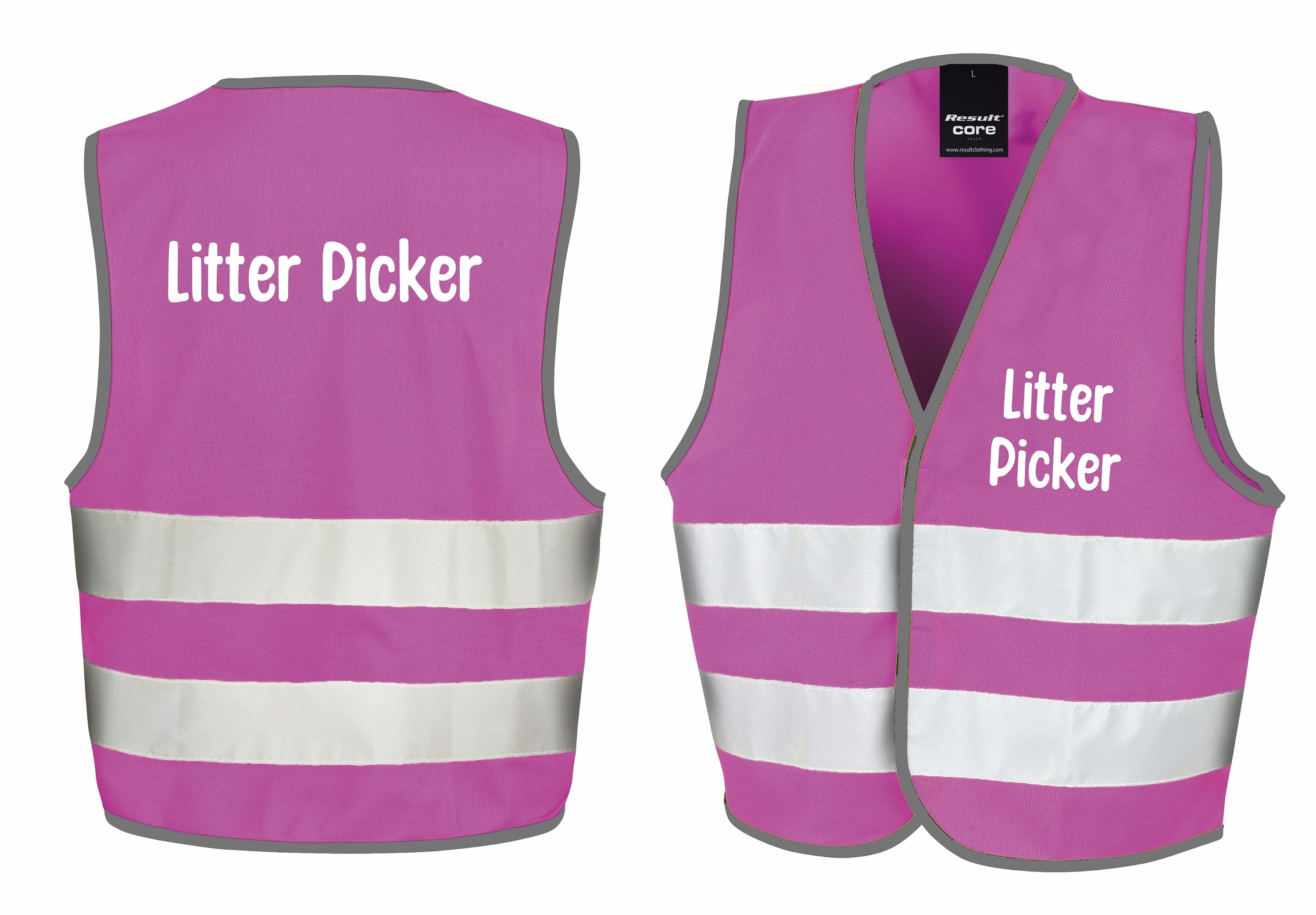 Litter Picker Kids Hi-Vis Waistcoat Reflective Safety Vest