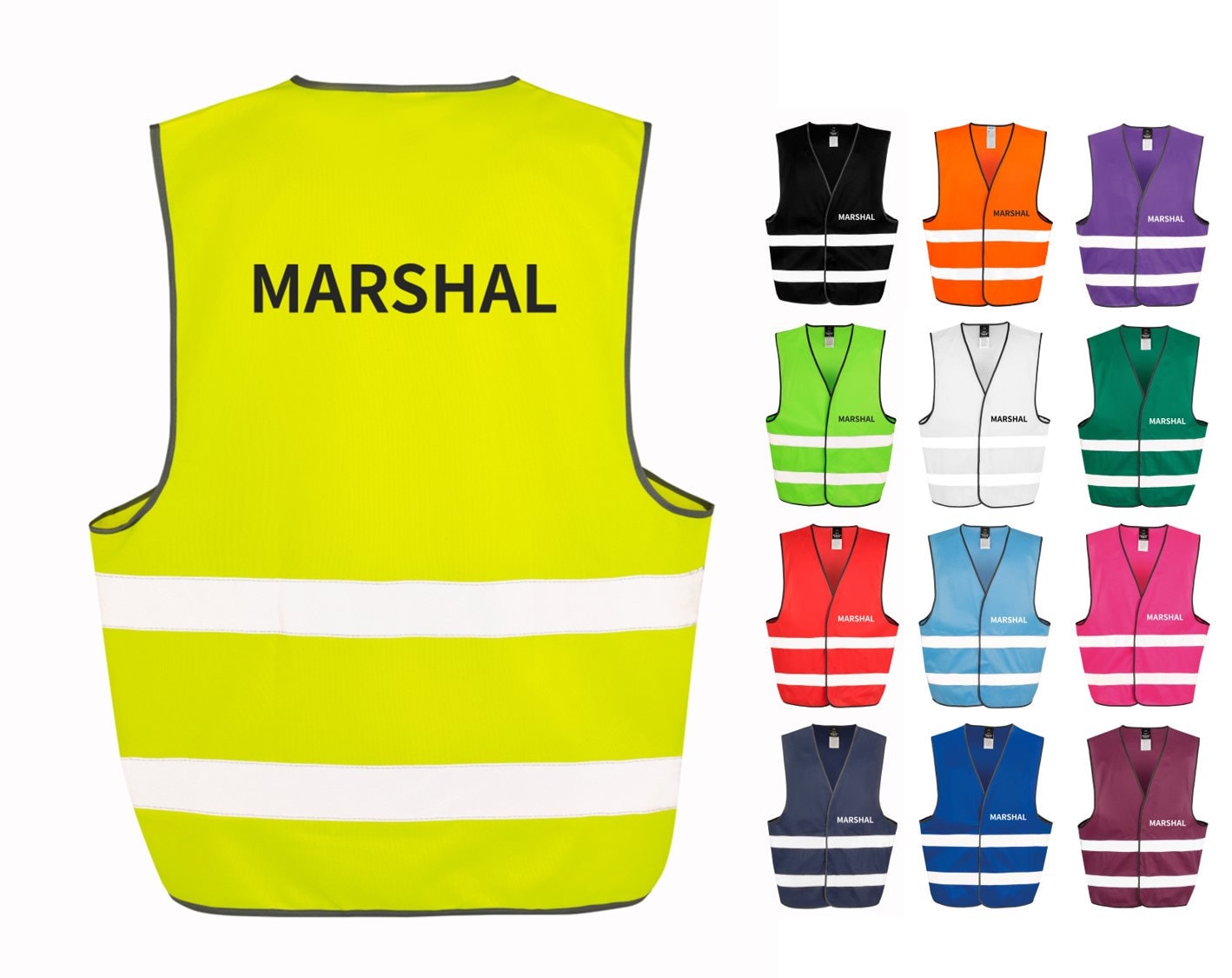Marshal Hi-Vis Waistcoat Reflective Safety Vest
