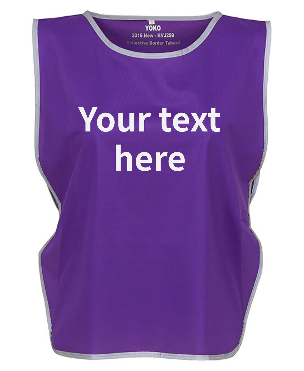 Kids & Adults Personalised Text Hi-Vis Tabard Reflective Sports Team Waistcoat Safety Vest
