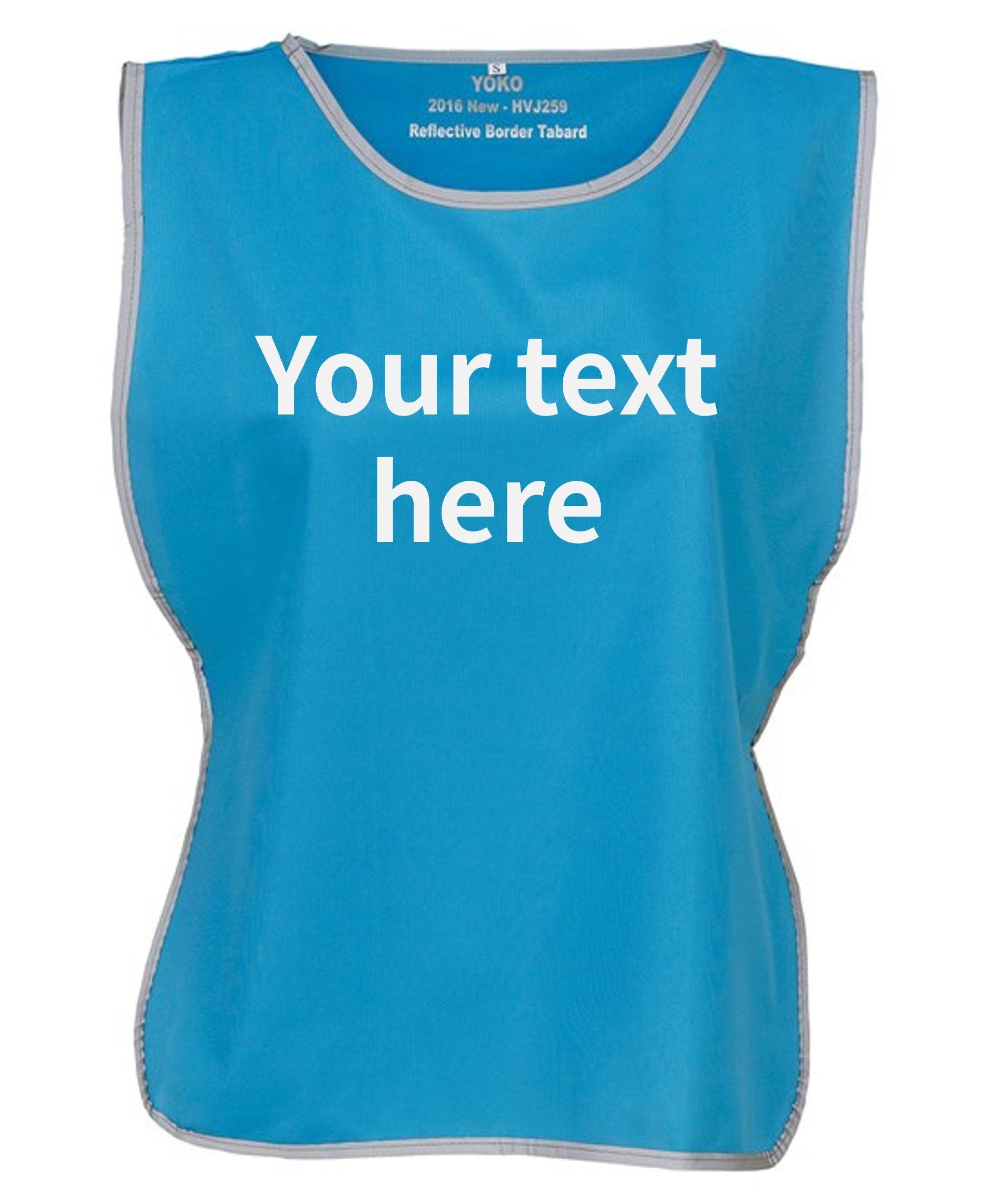 Kids & Adults Personalised Text Hi-Vis Tabard Reflective Sports Team Waistcoat Safety Vest