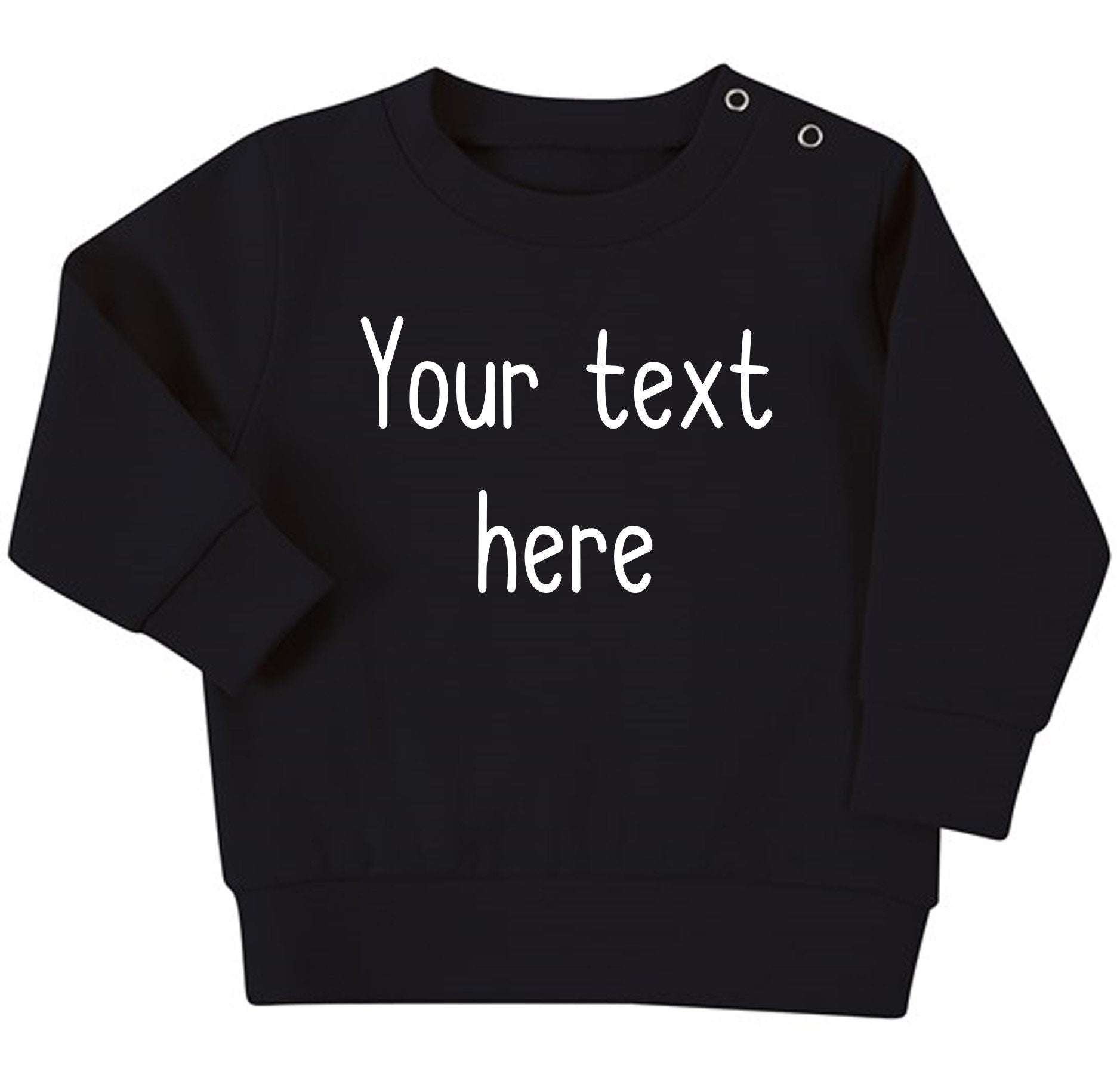 Personalised Text Baby & Toddler Sustainable Sweatshirt