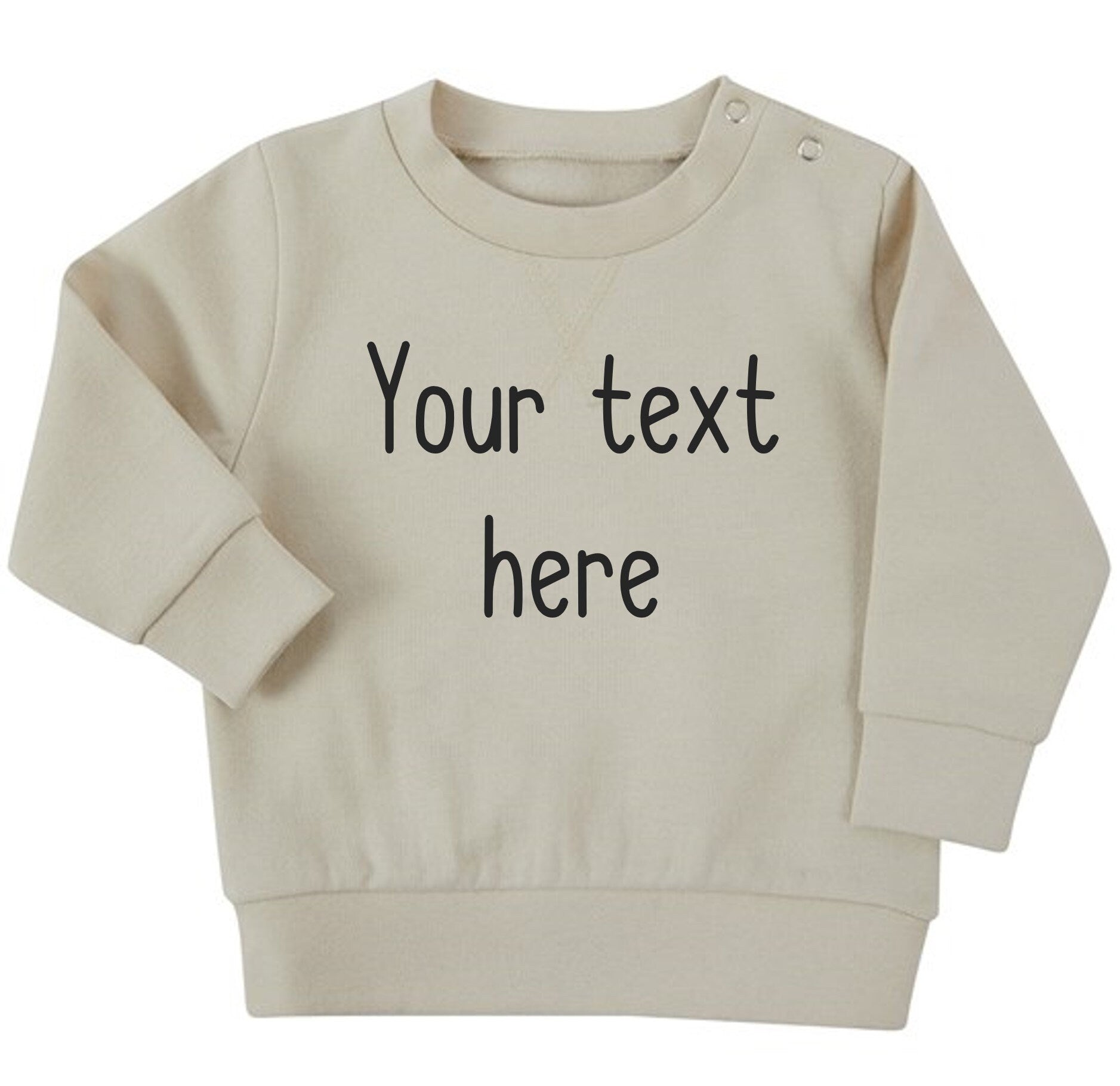 Personalised Text Baby & Toddler Sustainable Sweatshirt