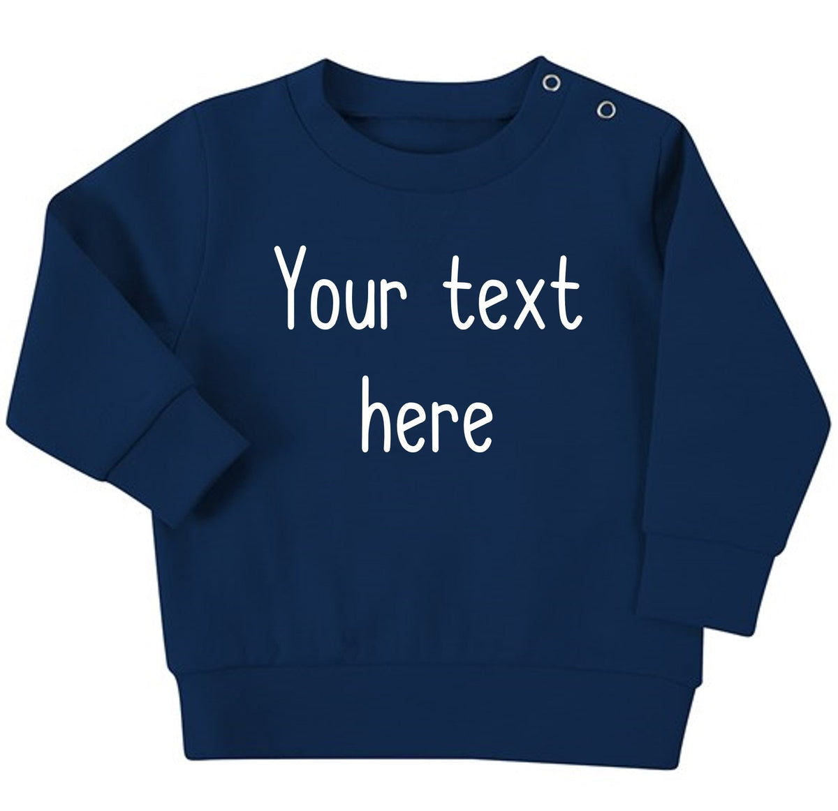 Personalised Text Baby & Toddler Sustainable Sweatshirt