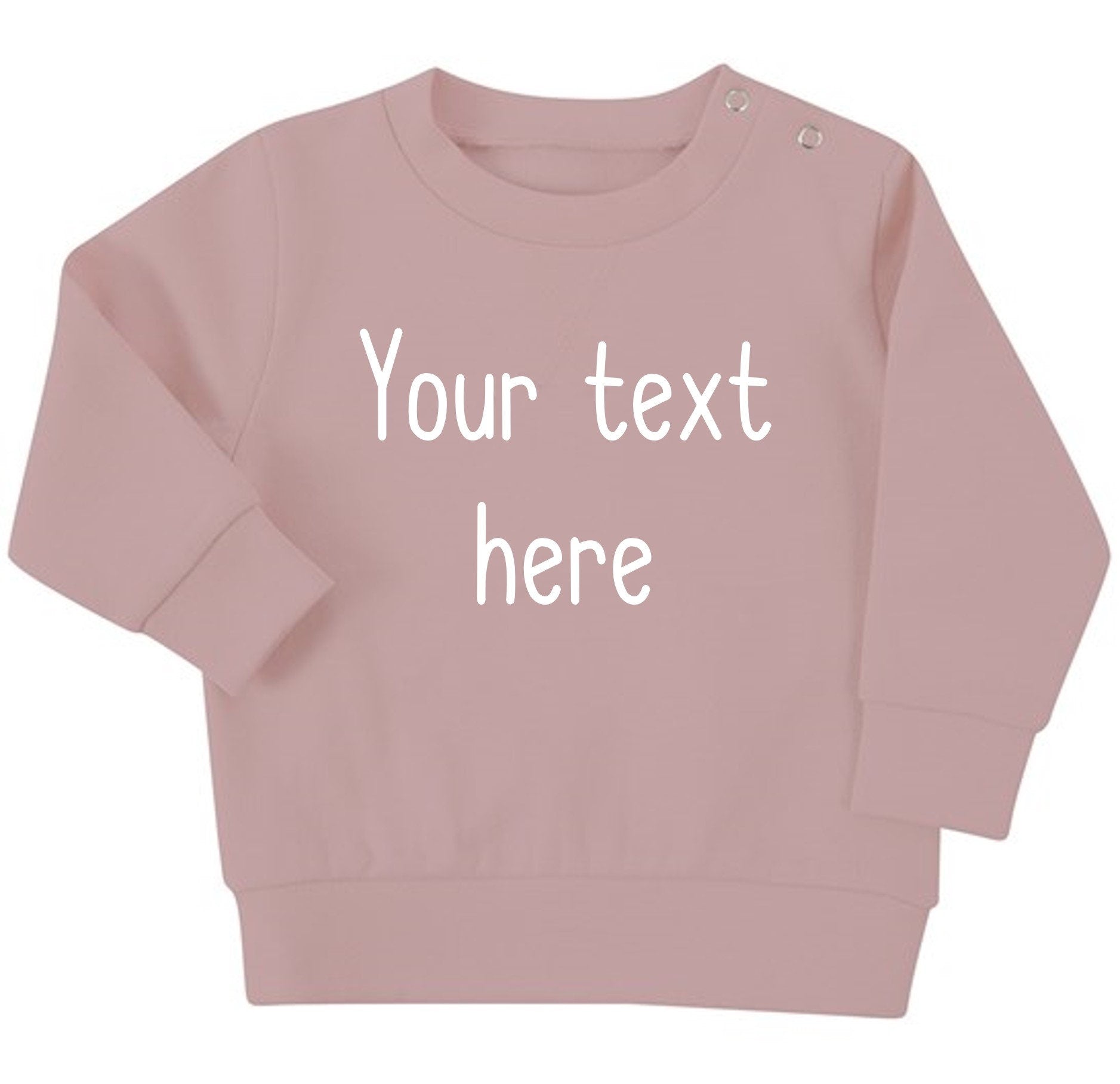 Personalised Text Baby & Toddler Sustainable Sweatshirt