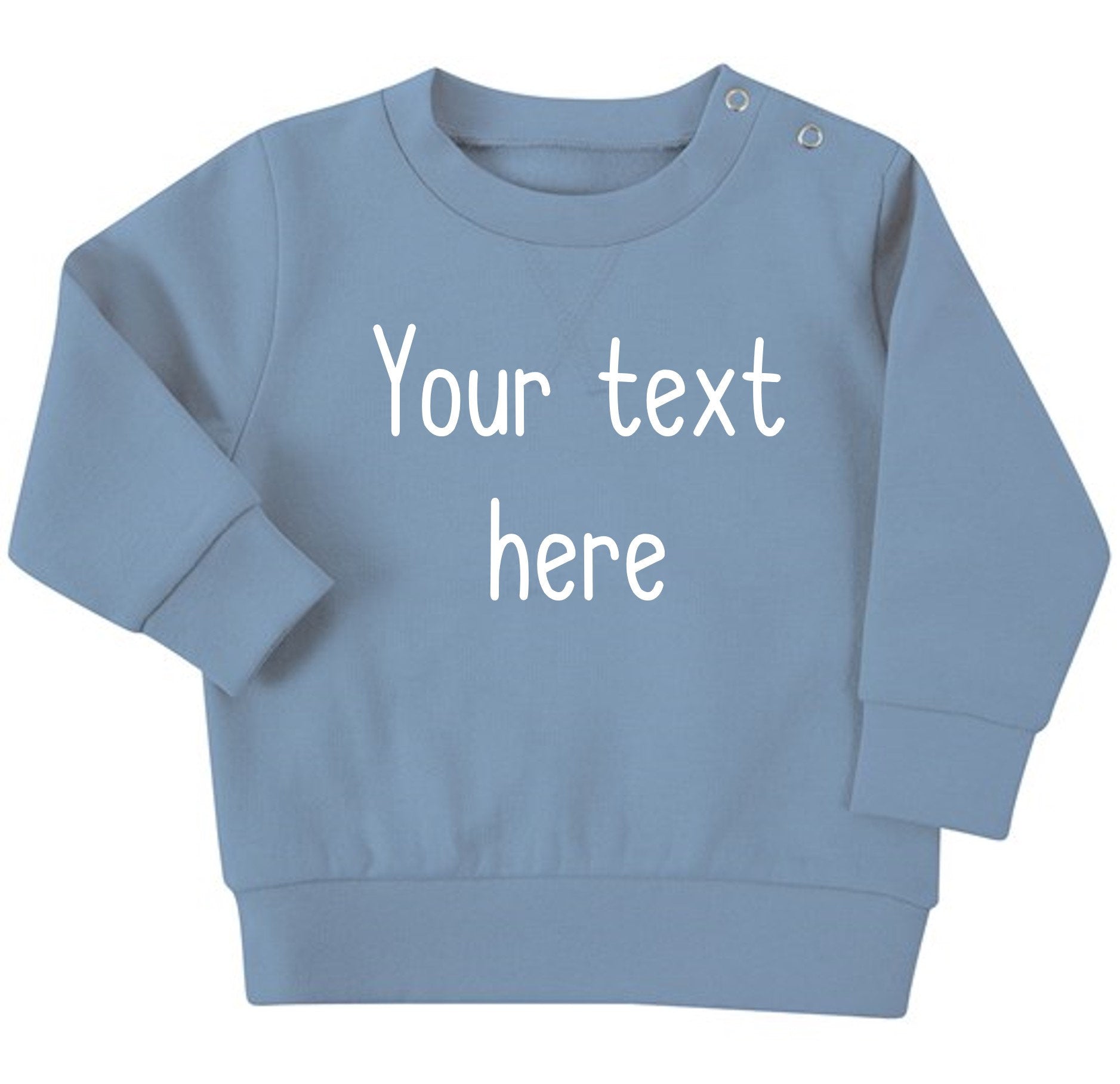 Personalised Text Baby & Toddler Sustainable Sweatshirt
