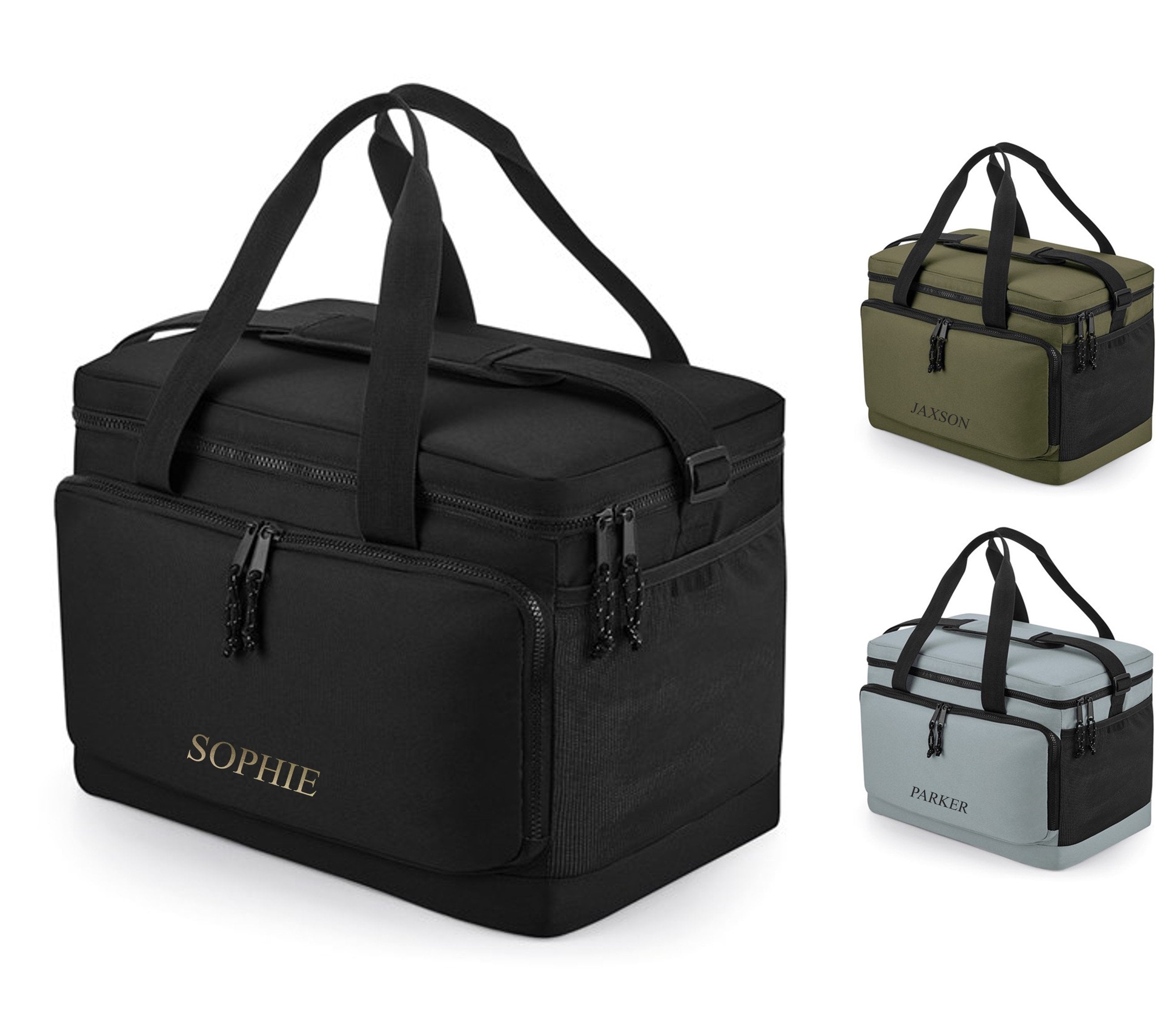 Personalised Name Monogram Large Cooler Shoulder Bag Insulated Picnic Lunch Gift