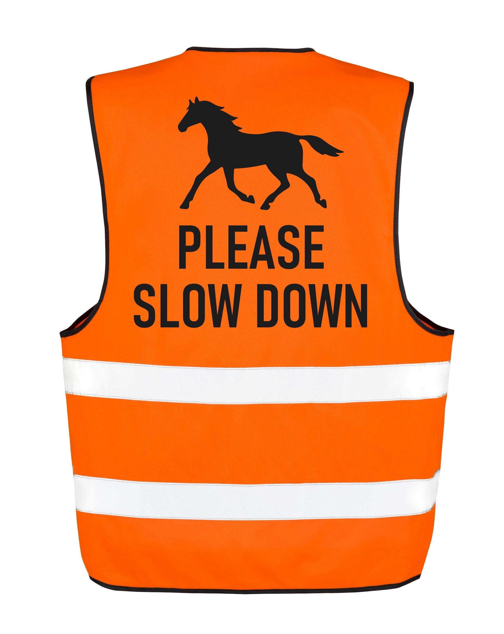Kids & Adults Horse Riding Please Slow Down Hi-Vis Waistcoat Reflective Safety Vest