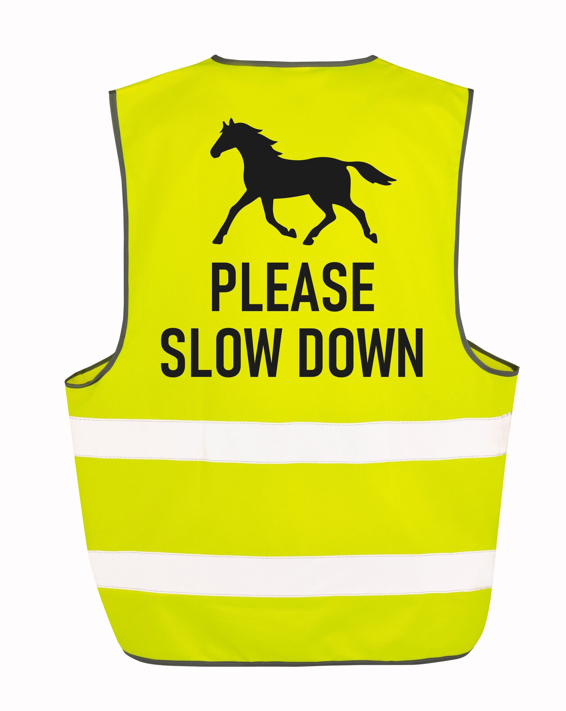 Kids & Adults Horse Riding Please Slow Down Hi-Vis Waistcoat Reflective Safety Vest