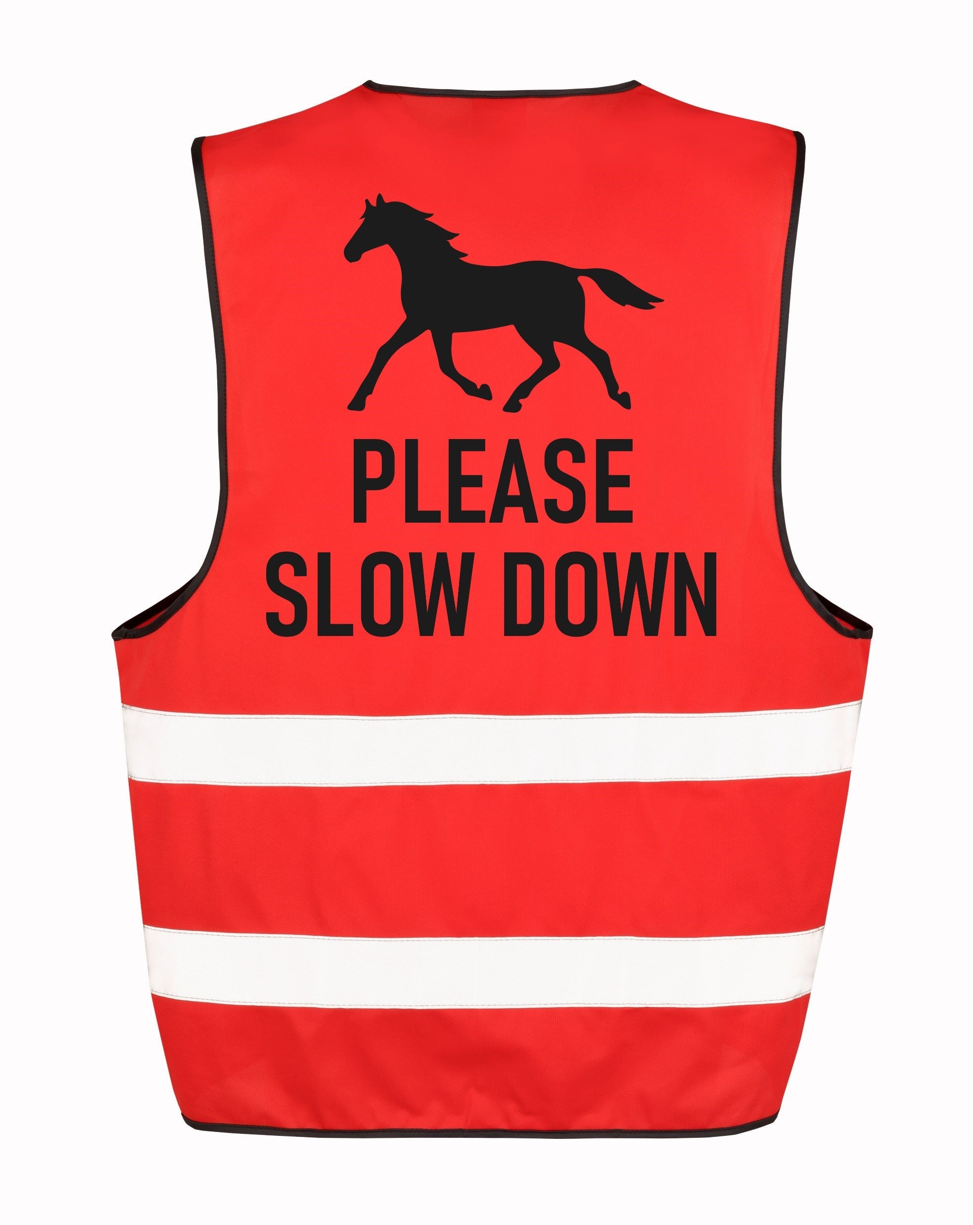 Kids & Adults Horse Riding Please Slow Down Hi-Vis Waistcoat Reflective Safety Vest