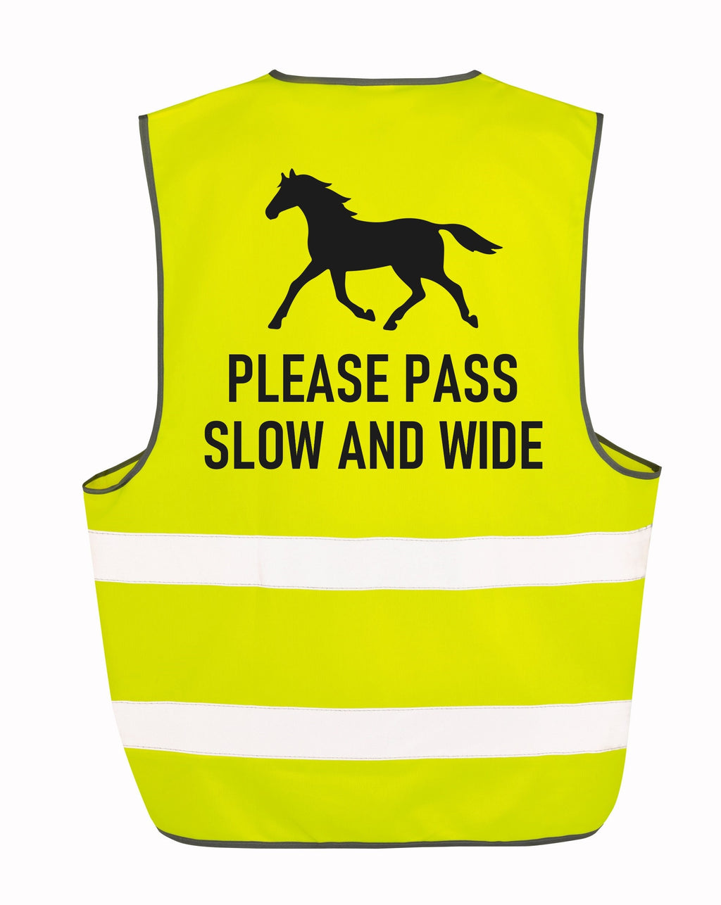 Kids & Adults Horse Riding Please Pass Slow And Wide Hi-Vis Waistcoat Reflective Safety Vest