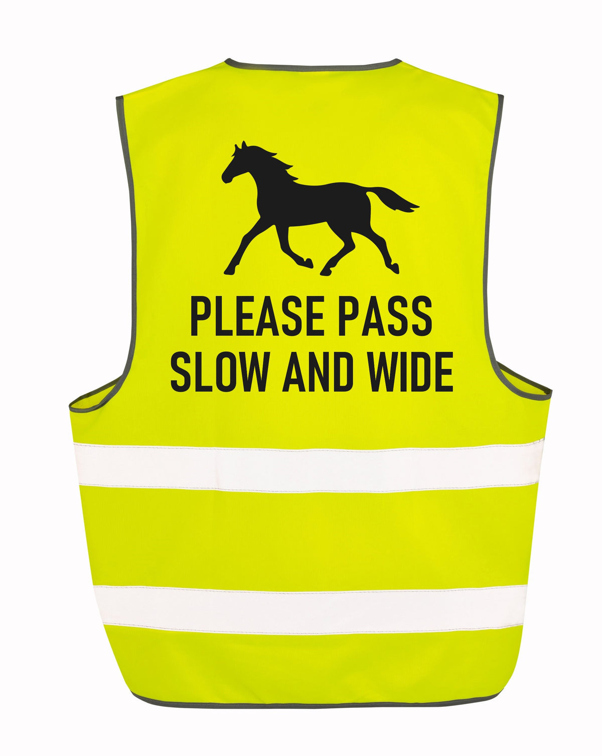 Kids & Adults Horse Riding Please Pass Slow And Wide Hi-Vis Waistcoat Reflective Safety Vest