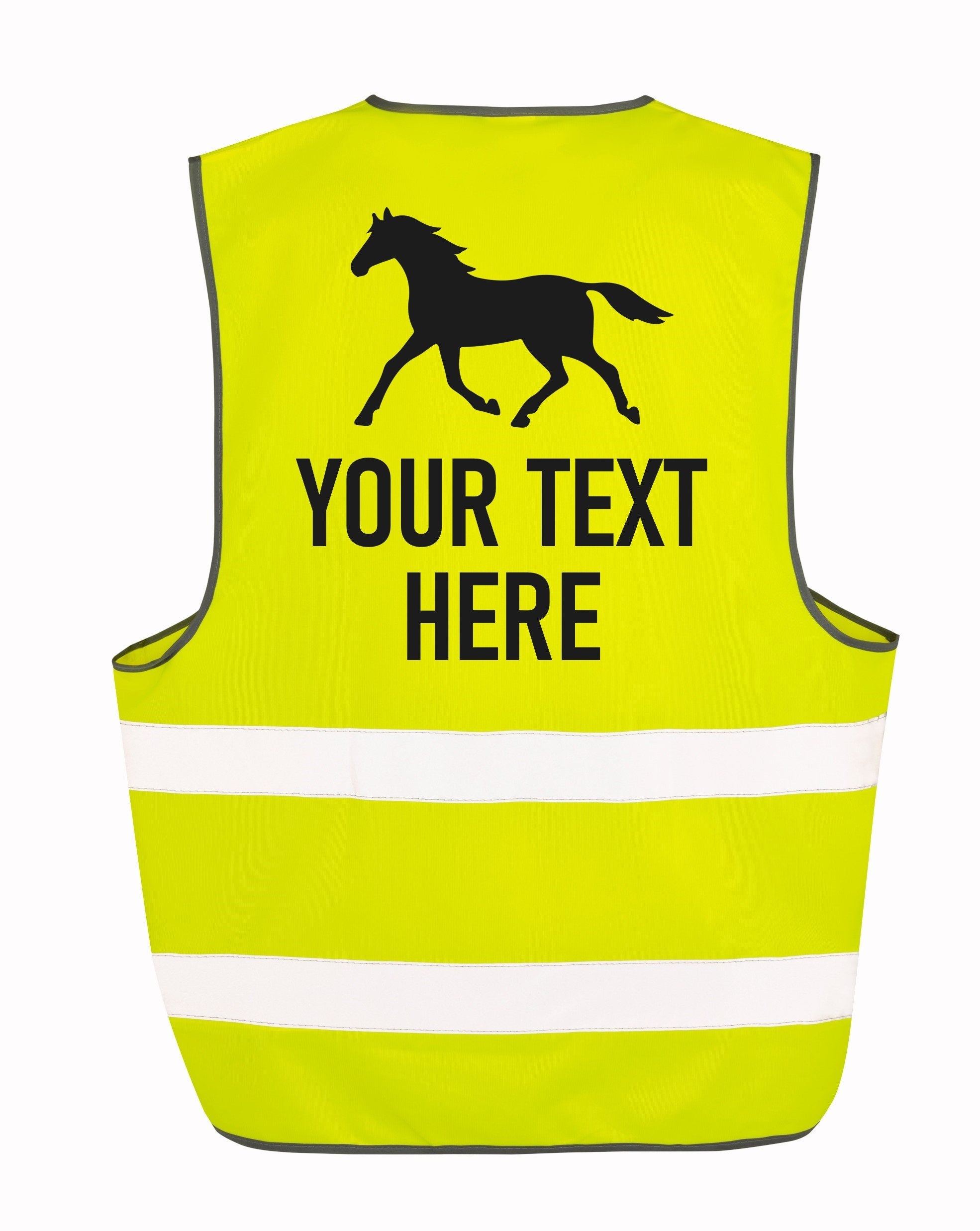 Kids & Adults Personalised Horse Riding Hi-Vis Waistcoat Reflective Safety Vest