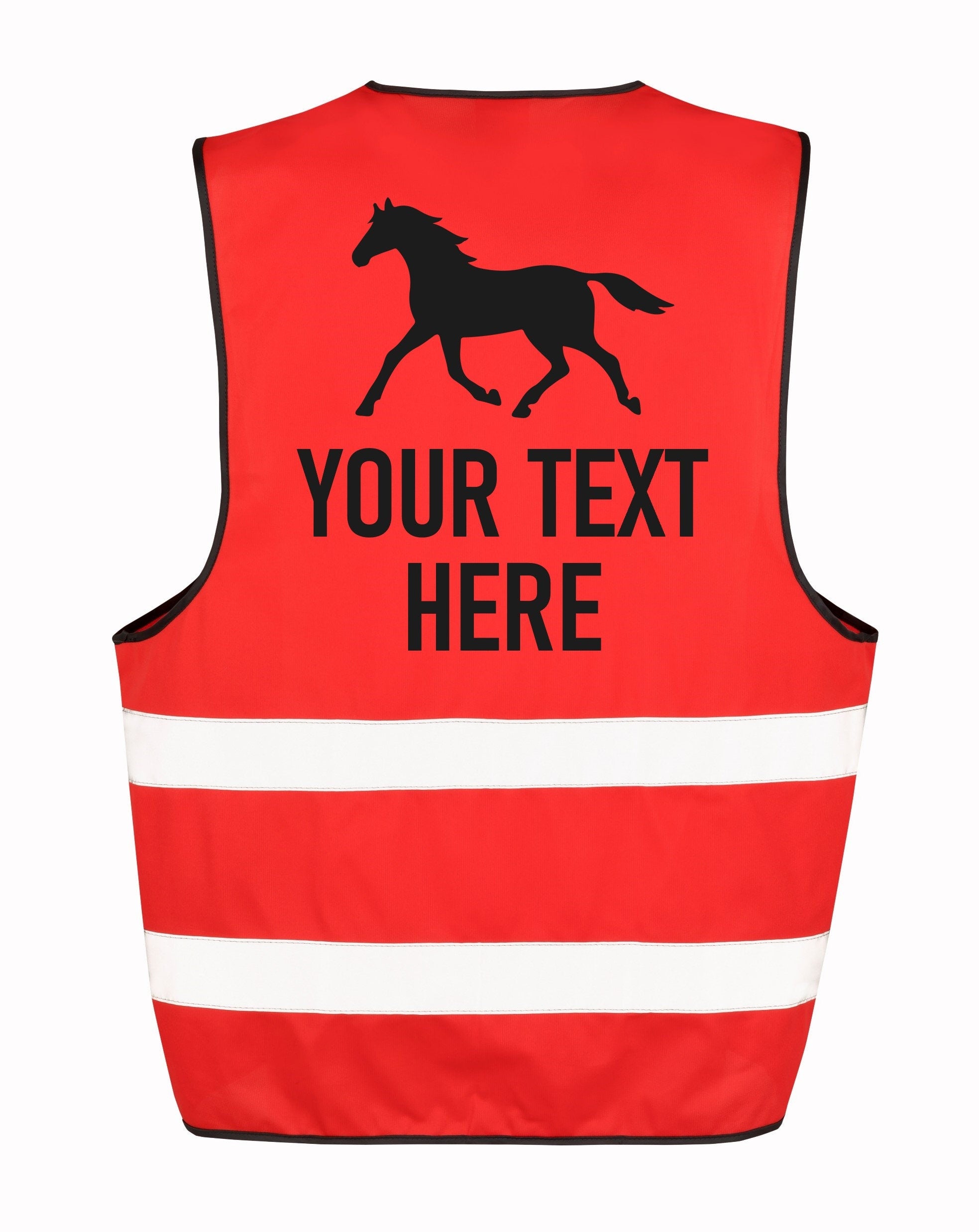 Kids & Adults Personalised Horse Riding Hi-Vis Waistcoat Reflective Safety Vest