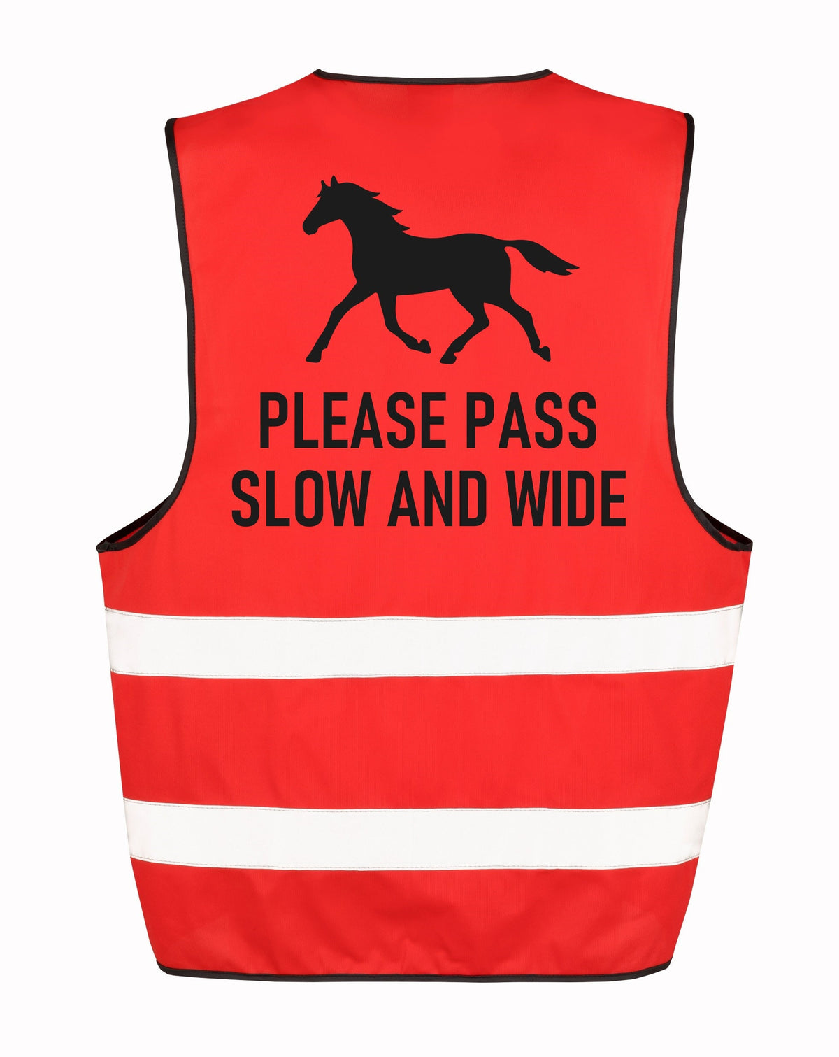 Kids & Adults Horse Riding Please Pass Slow And Wide Hi-Vis Waistcoat Reflective Safety Vest