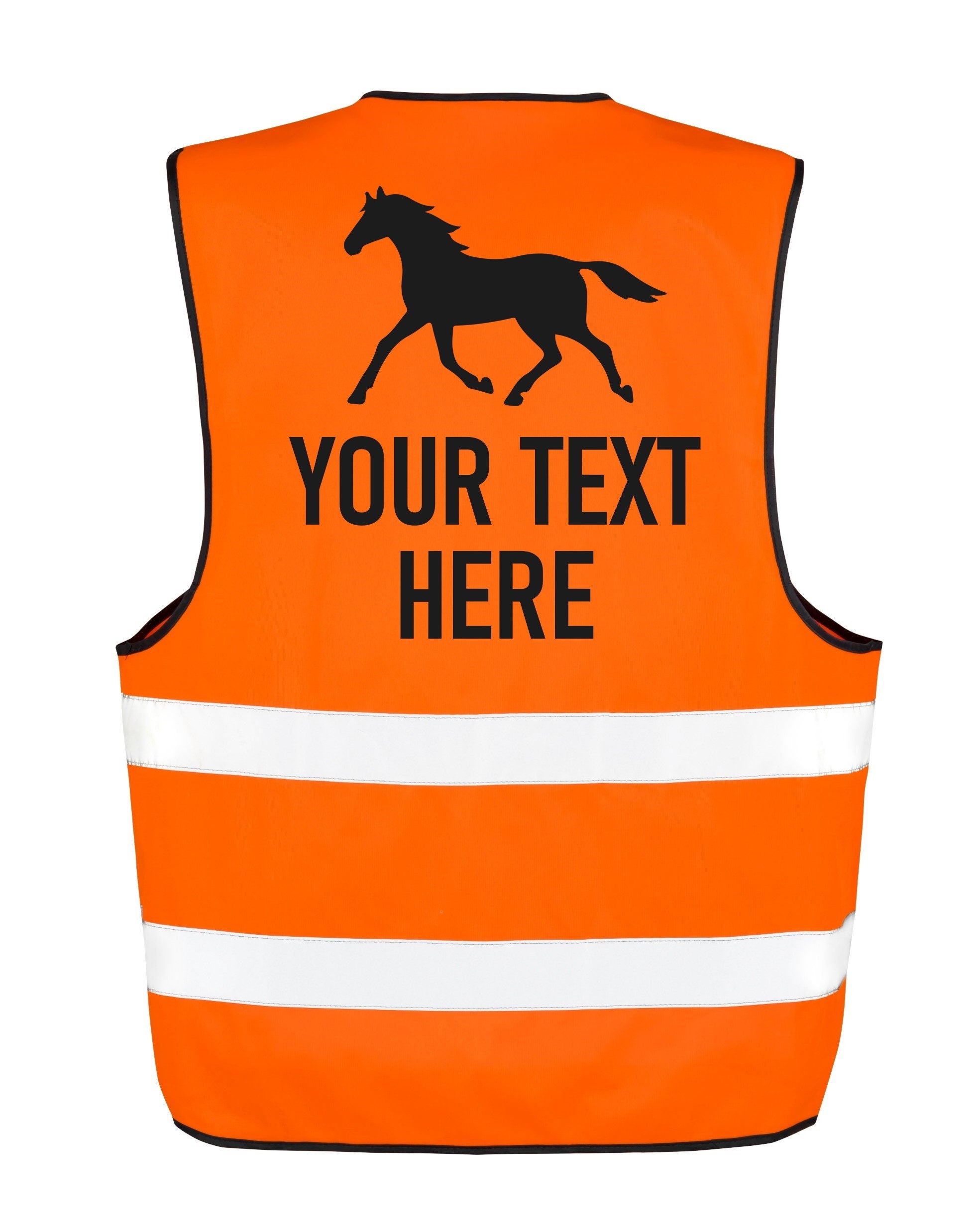 Kids & Adults Personalised Horse Riding Hi-Vis Waistcoat Reflective Safety Vest